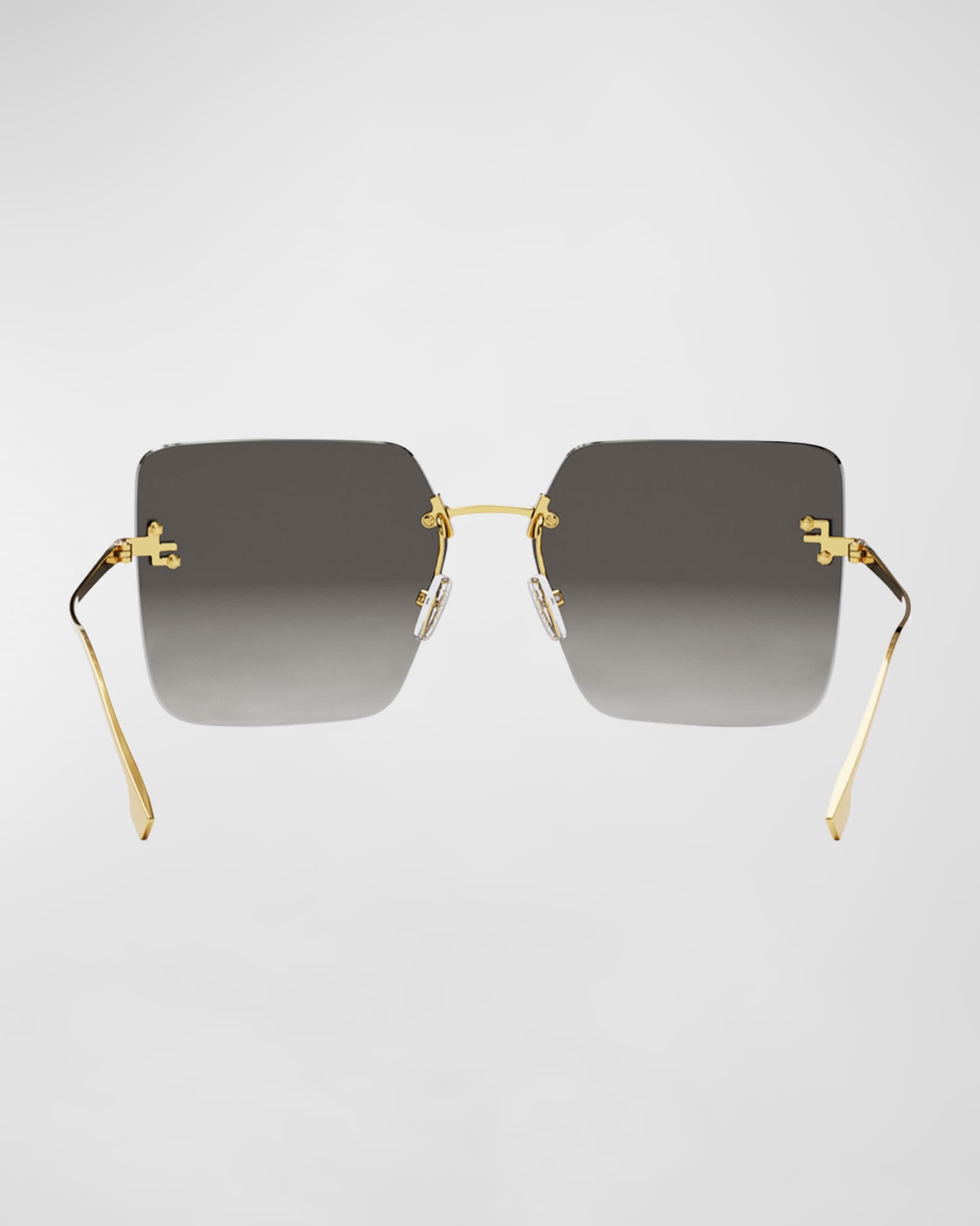 【送料&関税込】Fendi Butterfly Frame Glasses Fendi F Monogram Rimless Metal Butterfly Sunglasses | Neiman