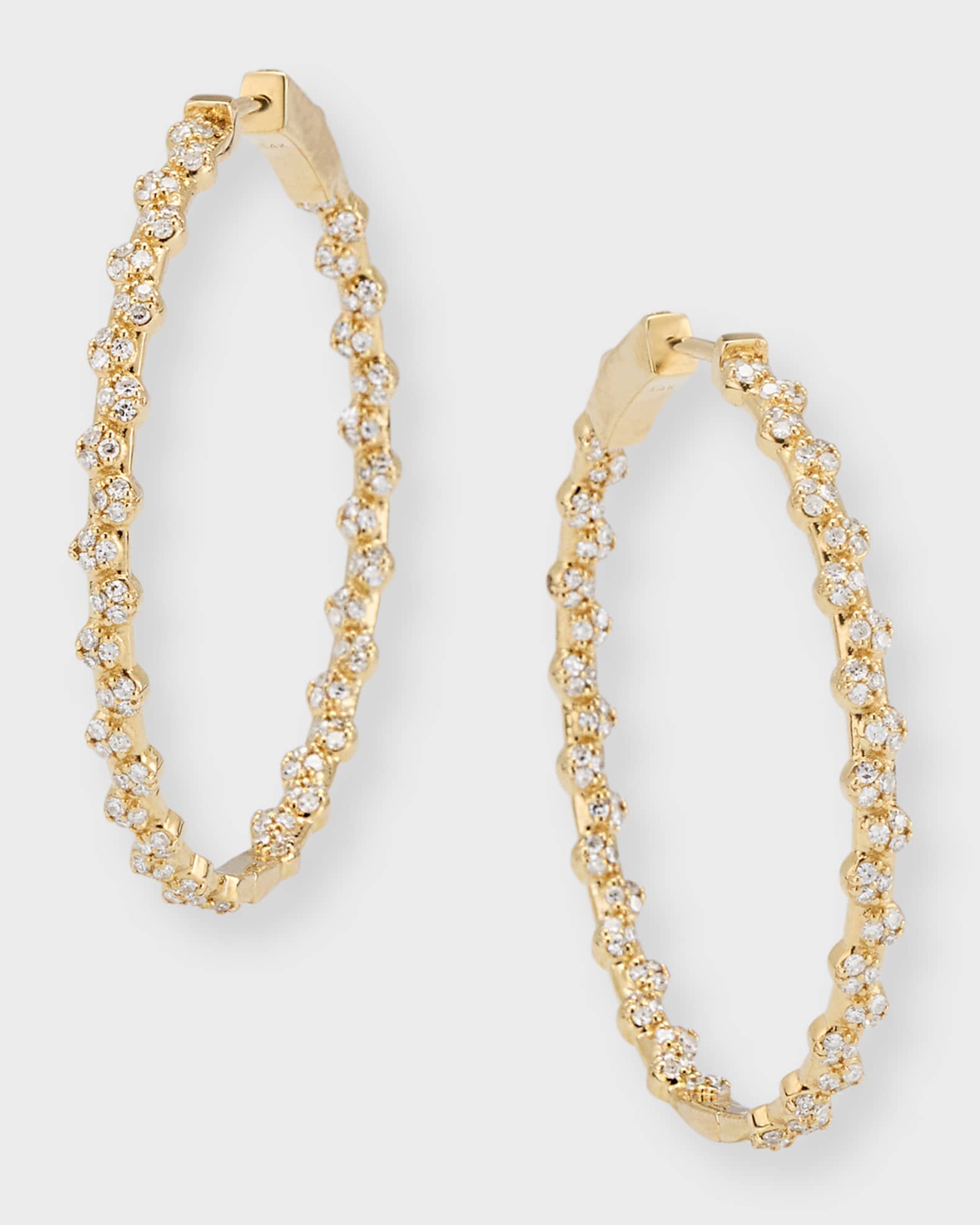 Zuki Diamond Couture Lock Hoop Earrings 0