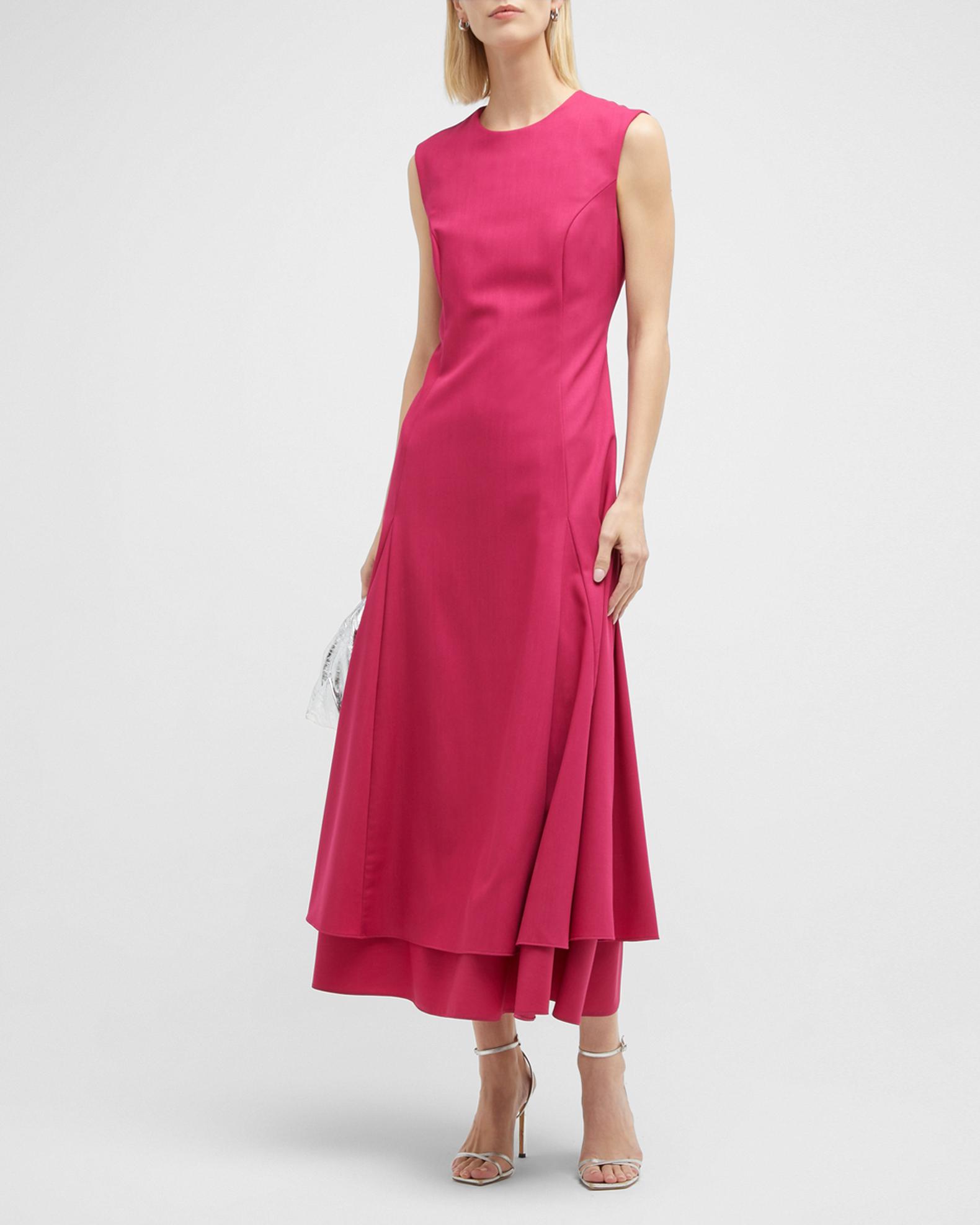 Mrida Green Fit & Flare Maxi Dress