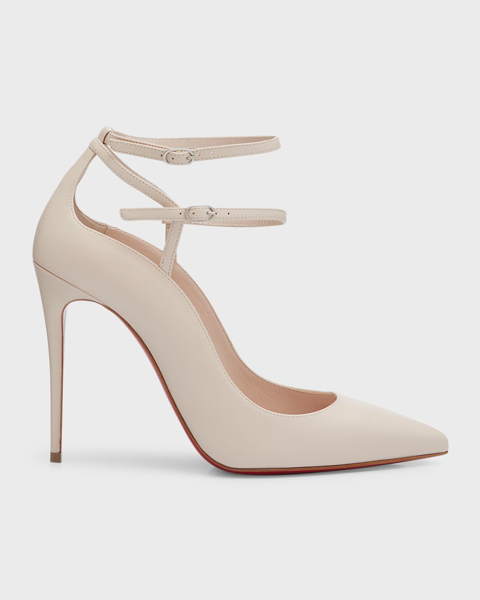 Christian Louboutin Conclusive DualBuckle Red Sole Pumps Neiman Marcus