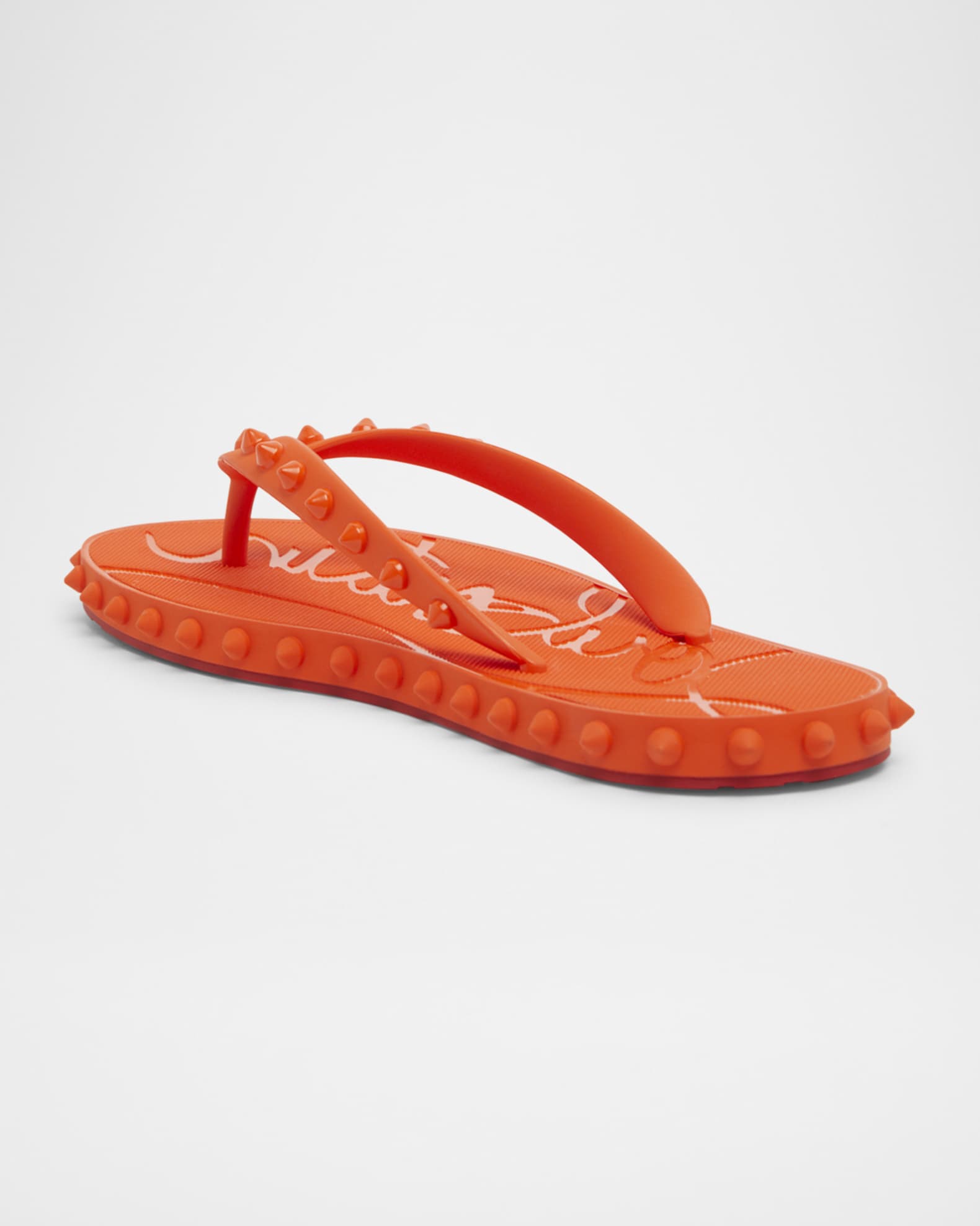 Loubi Donna Spike Red Sole Flip Flops 1