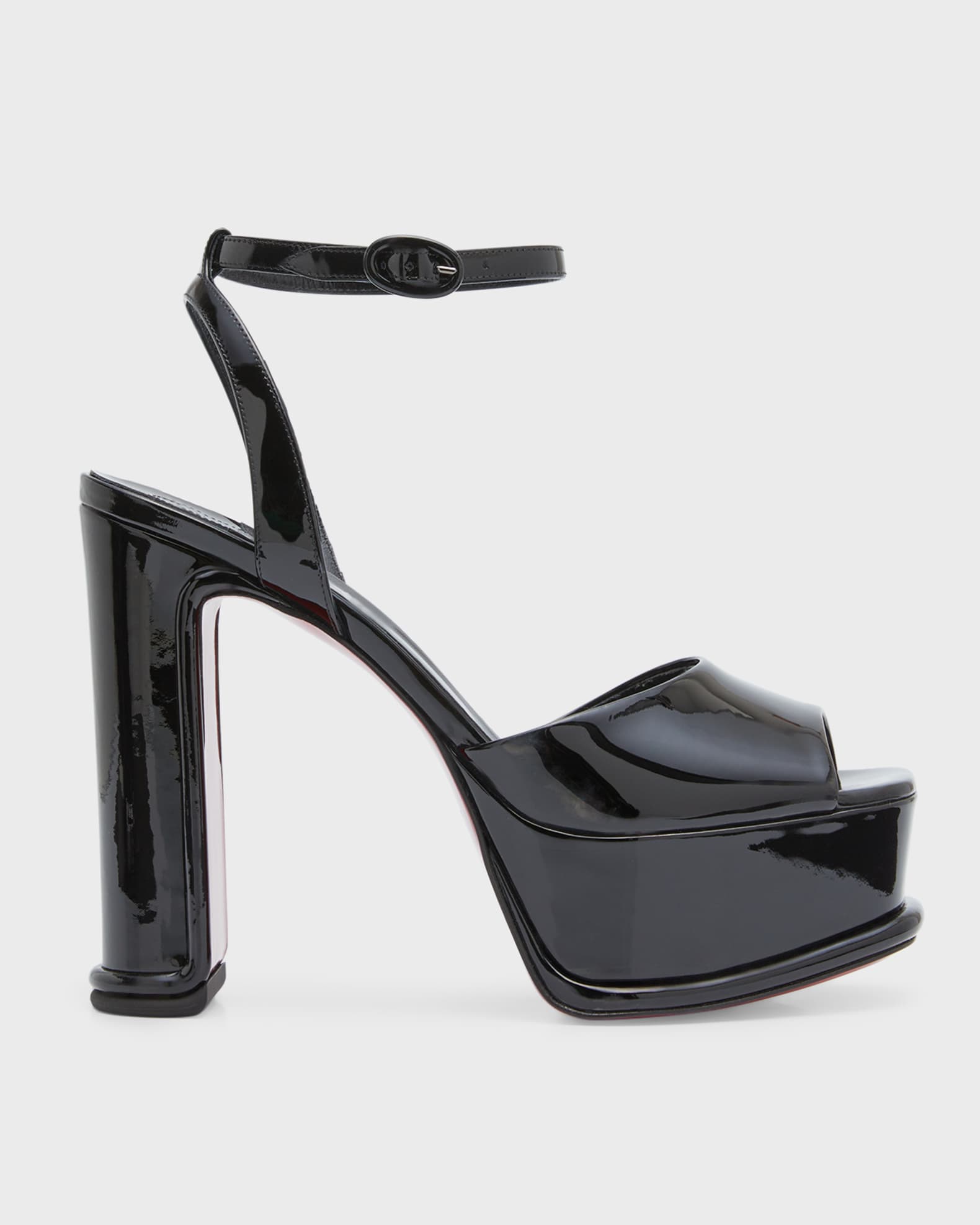 Christian Louboutin Amali Patent Red Sole Platform Sandals | Neiman Marcus