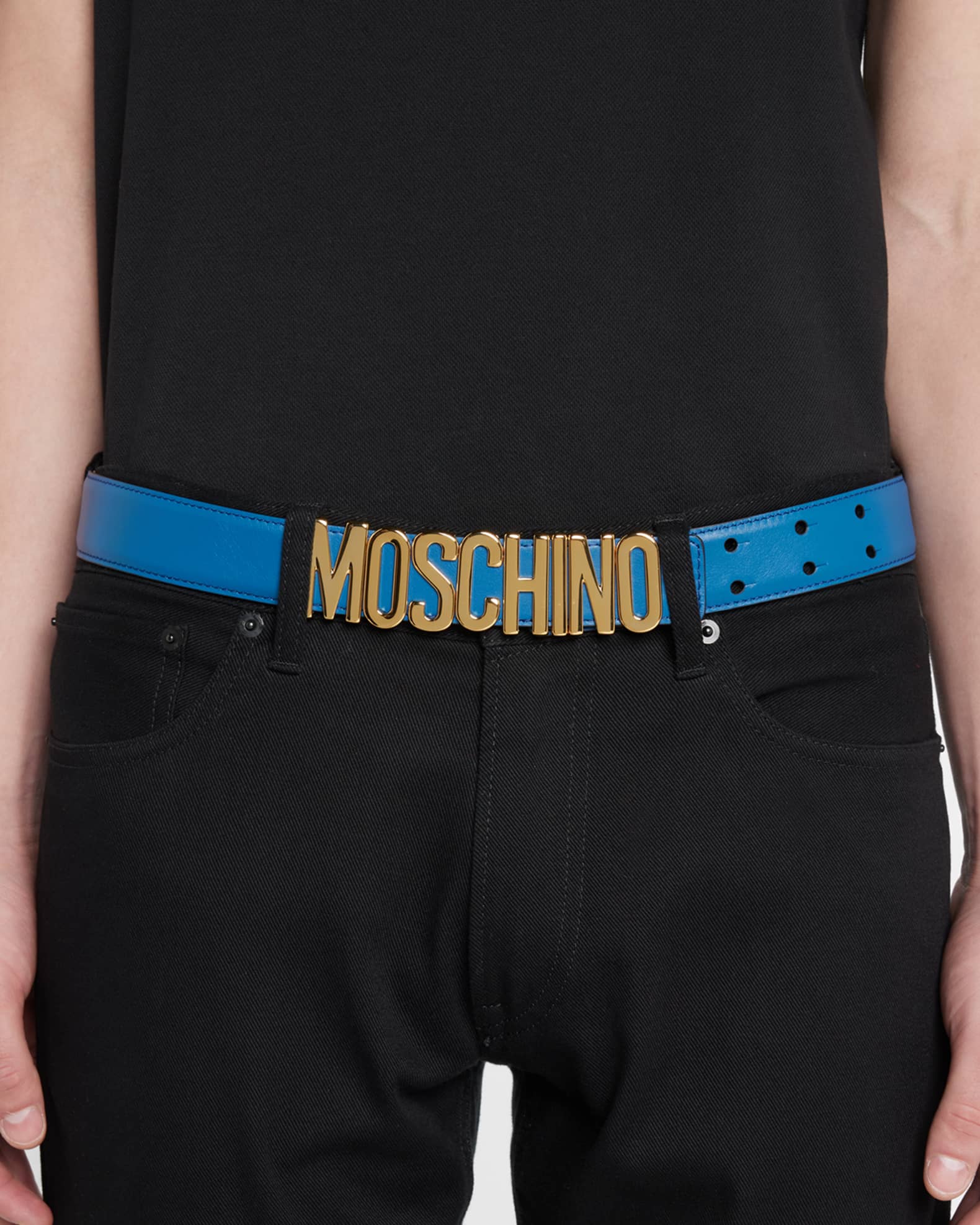 Moschino blue belt shop
