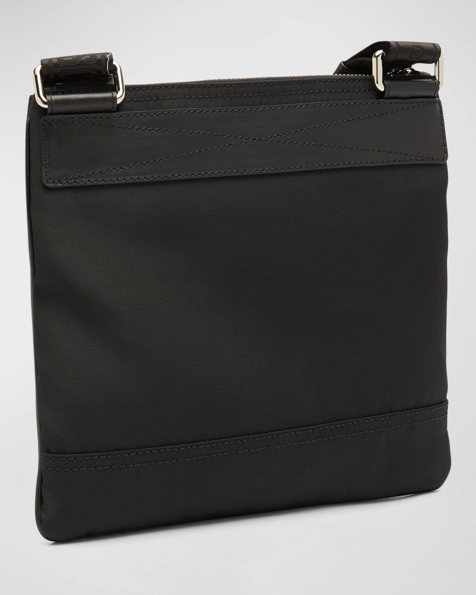 Moschino Men's Canvas Logo Shoulder Bag | Neiman Marcus