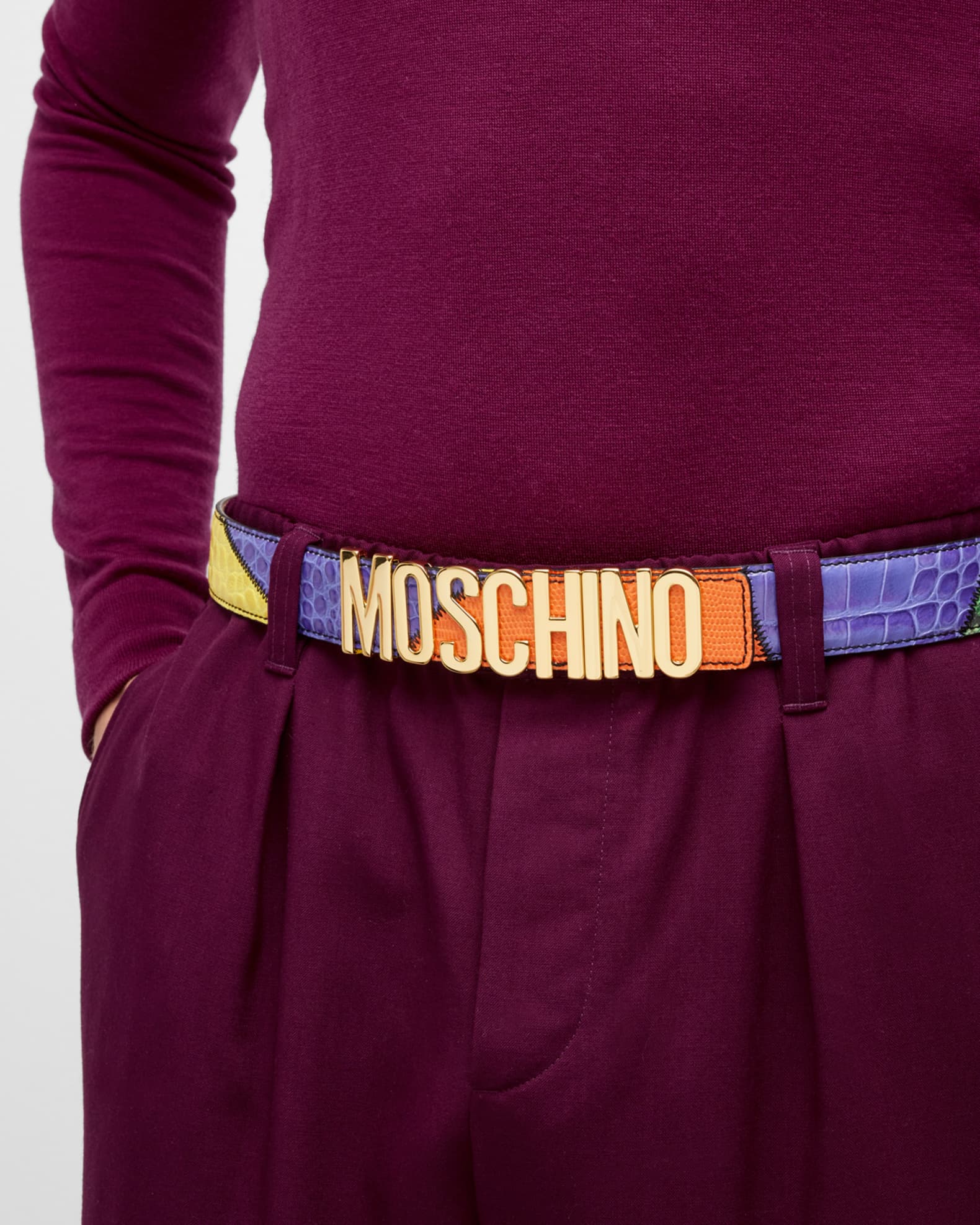 Red moschino belt hotsell