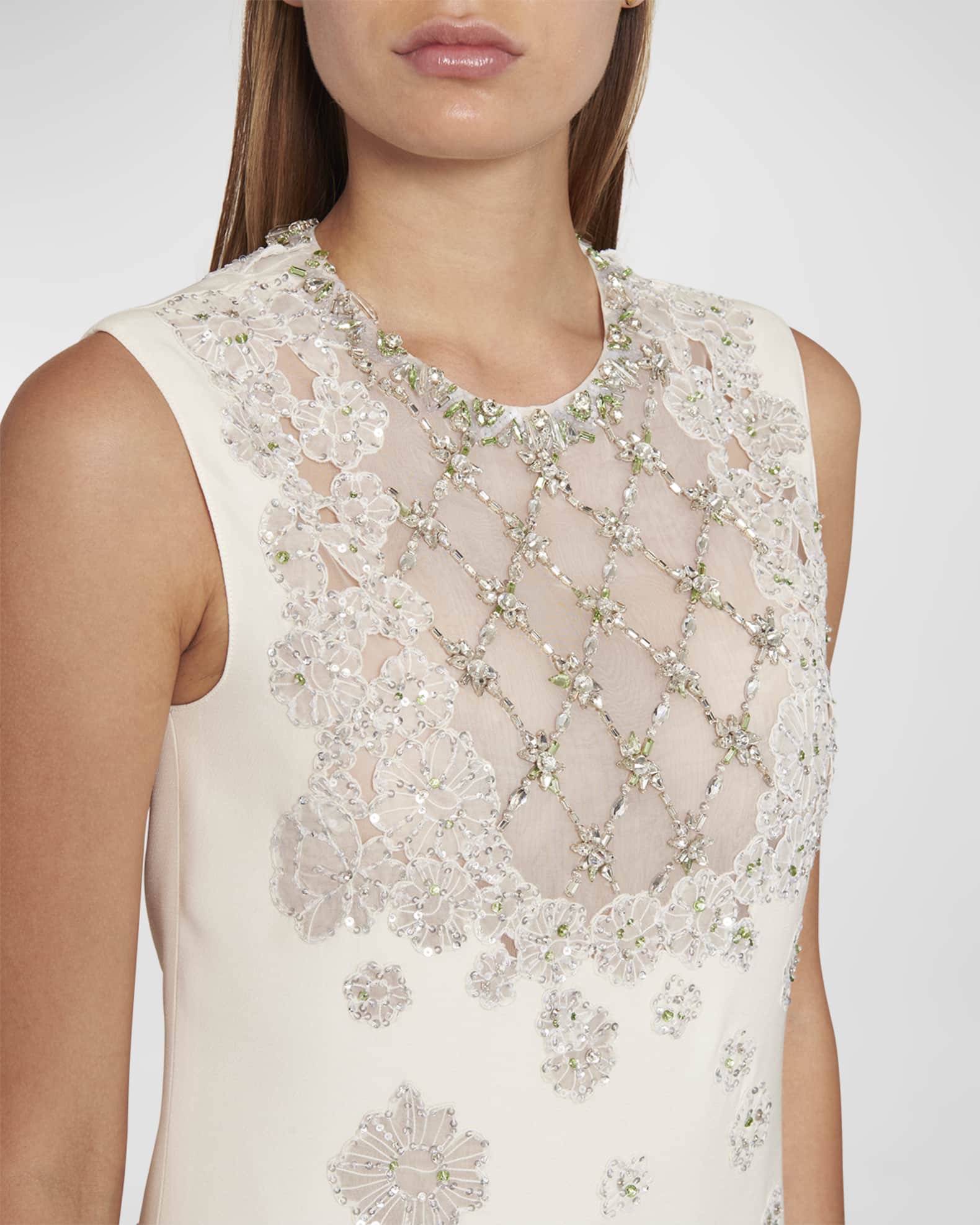 Valentino Garavani Embroidered Mini Dress | Neiman Marcus