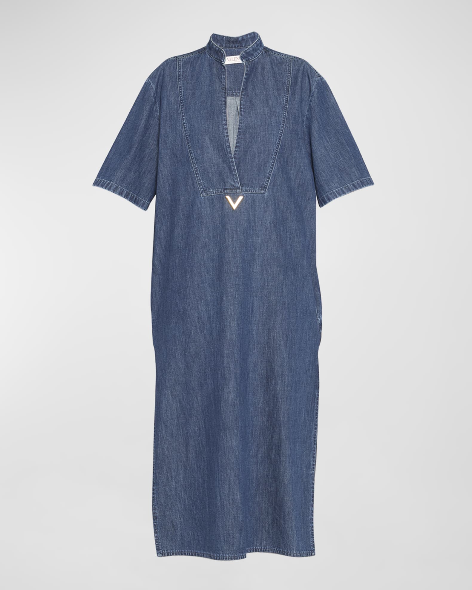 Denim caftan top