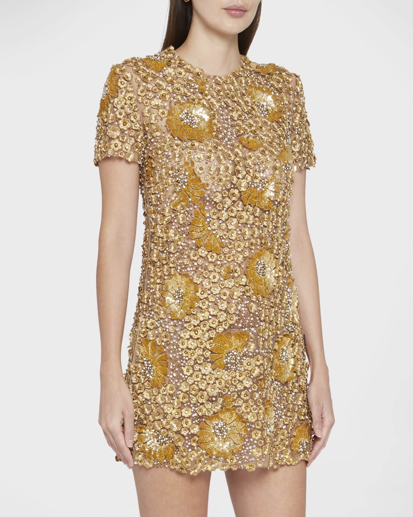 Valentino floral embroidered dress outlet