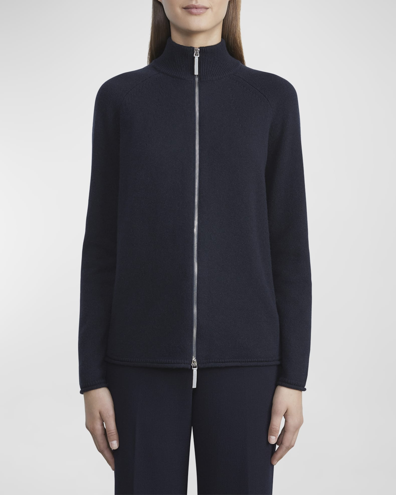 lafayette 148 new york cashmere zip front cardigan