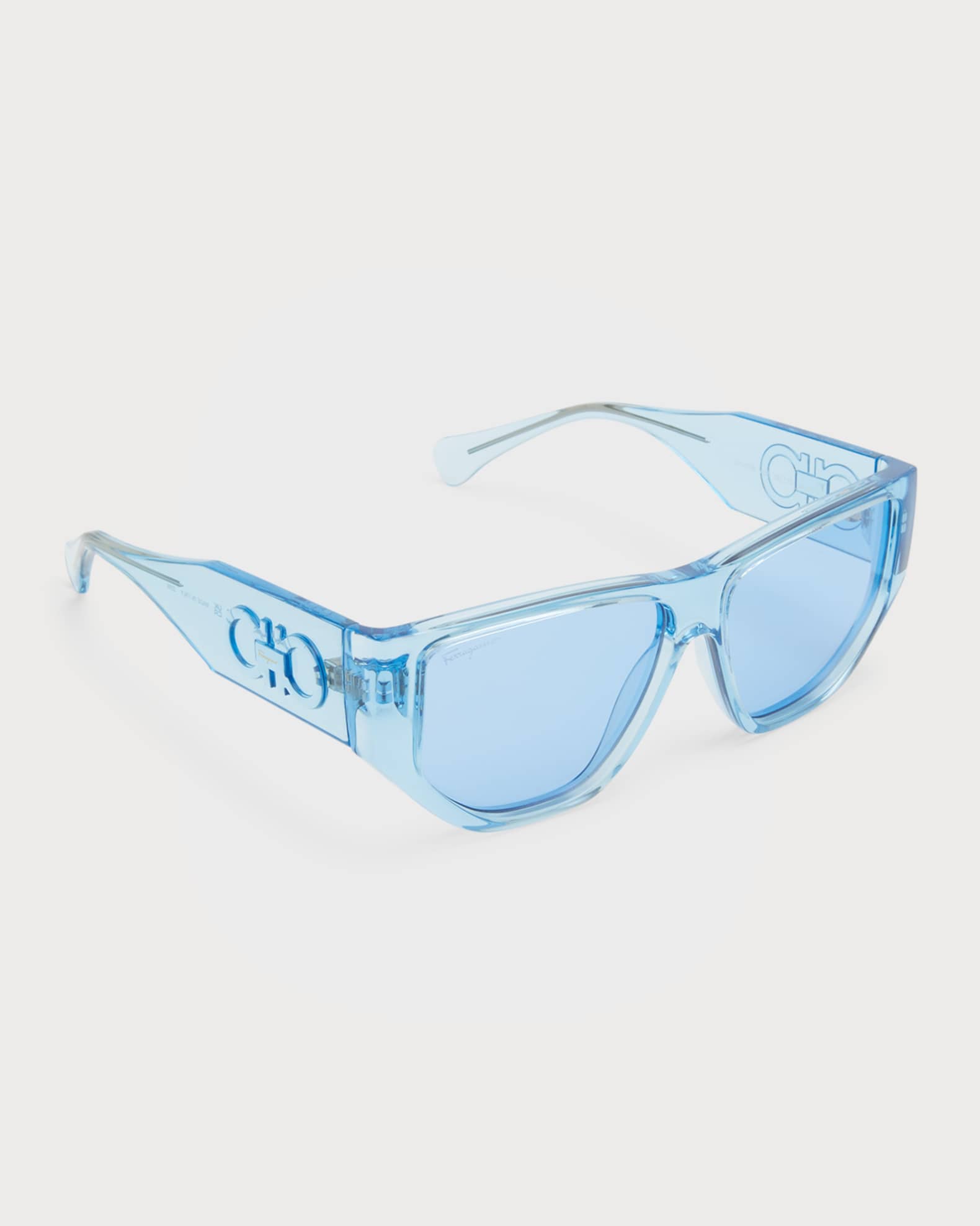 Monochrome Rectangle Plastic Sunglasses 0