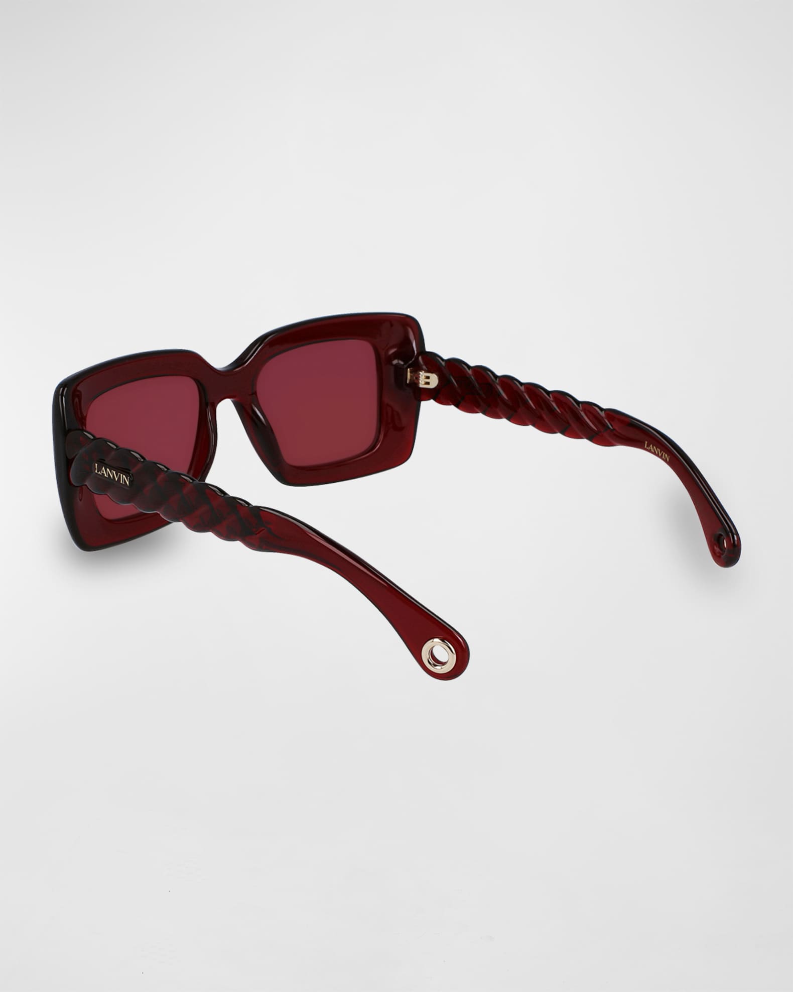 Babe Twisted Rectangle Plastic Sunglasses  1