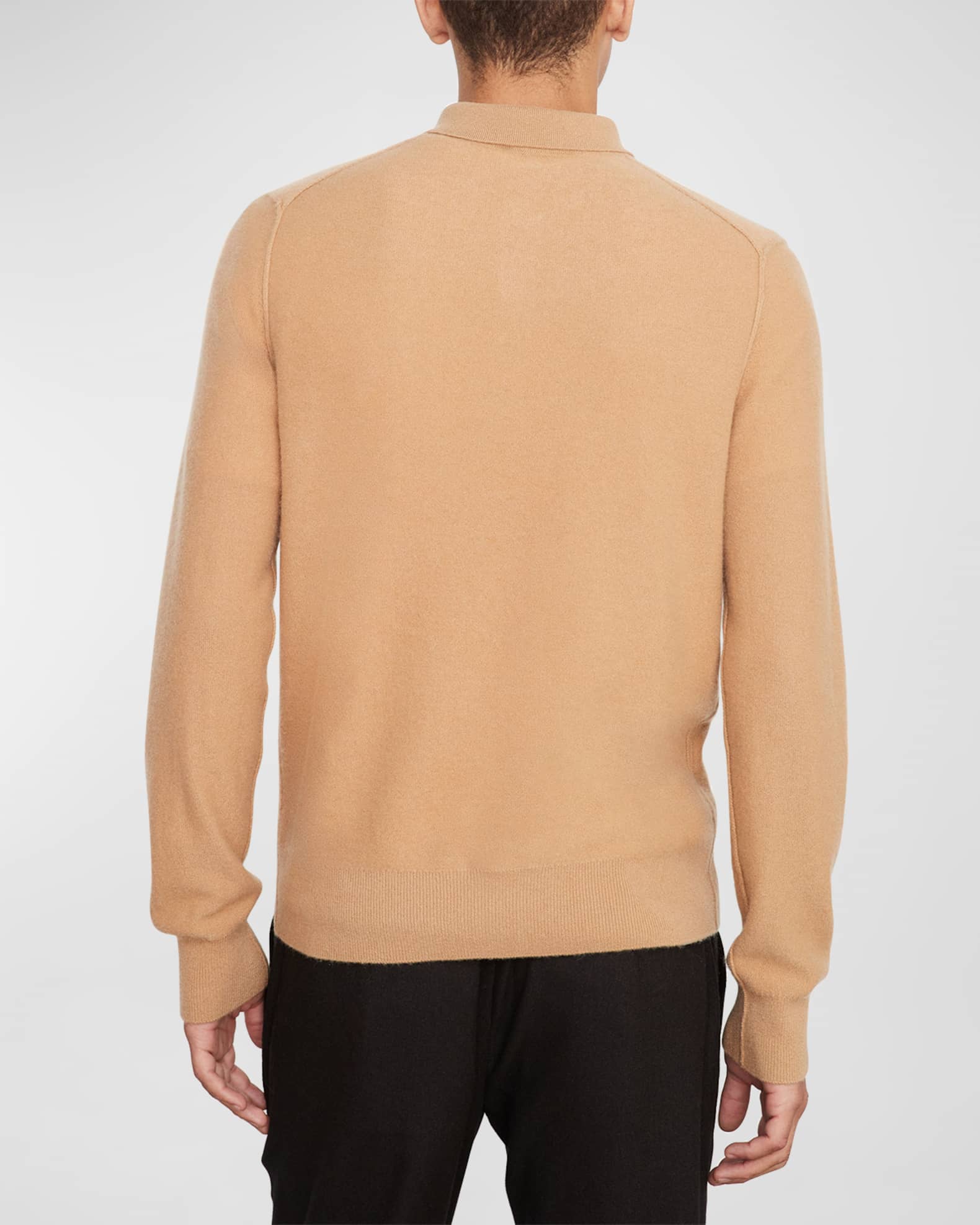 Vince Men's Boiled Cashmere Polo Shirt | Neiman Marcus