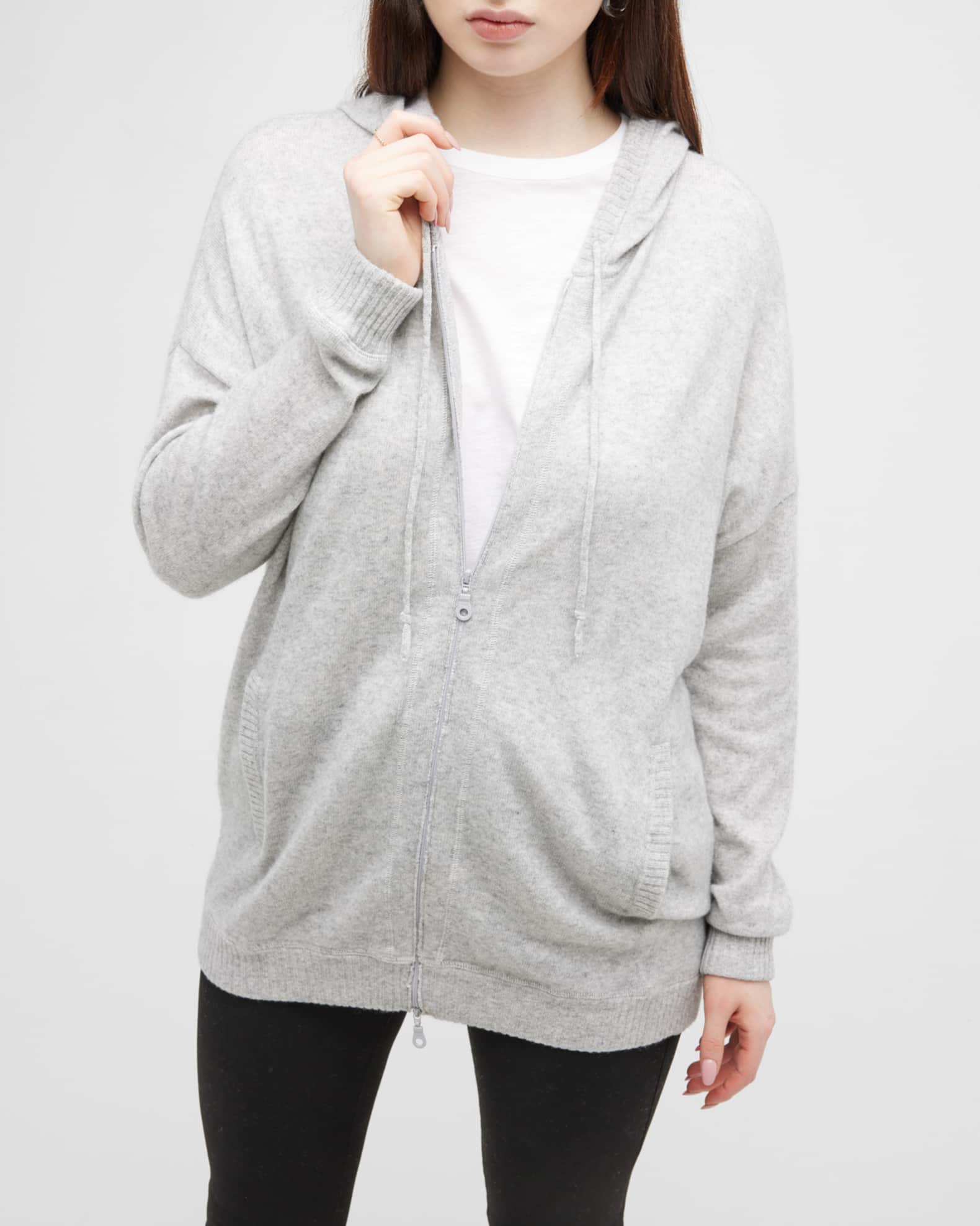 Plus size cashmere hoodie online