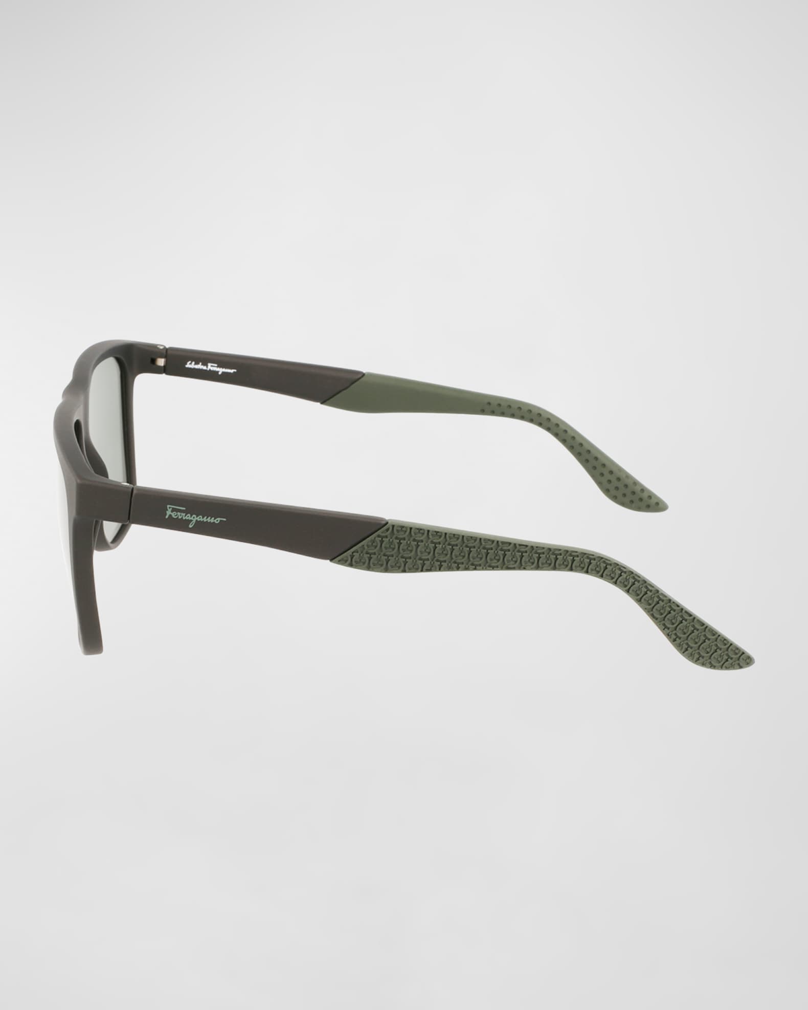 Ferragamo Men's Gancini Flat-Top Navigator Sunglasses | Neiman Marcus