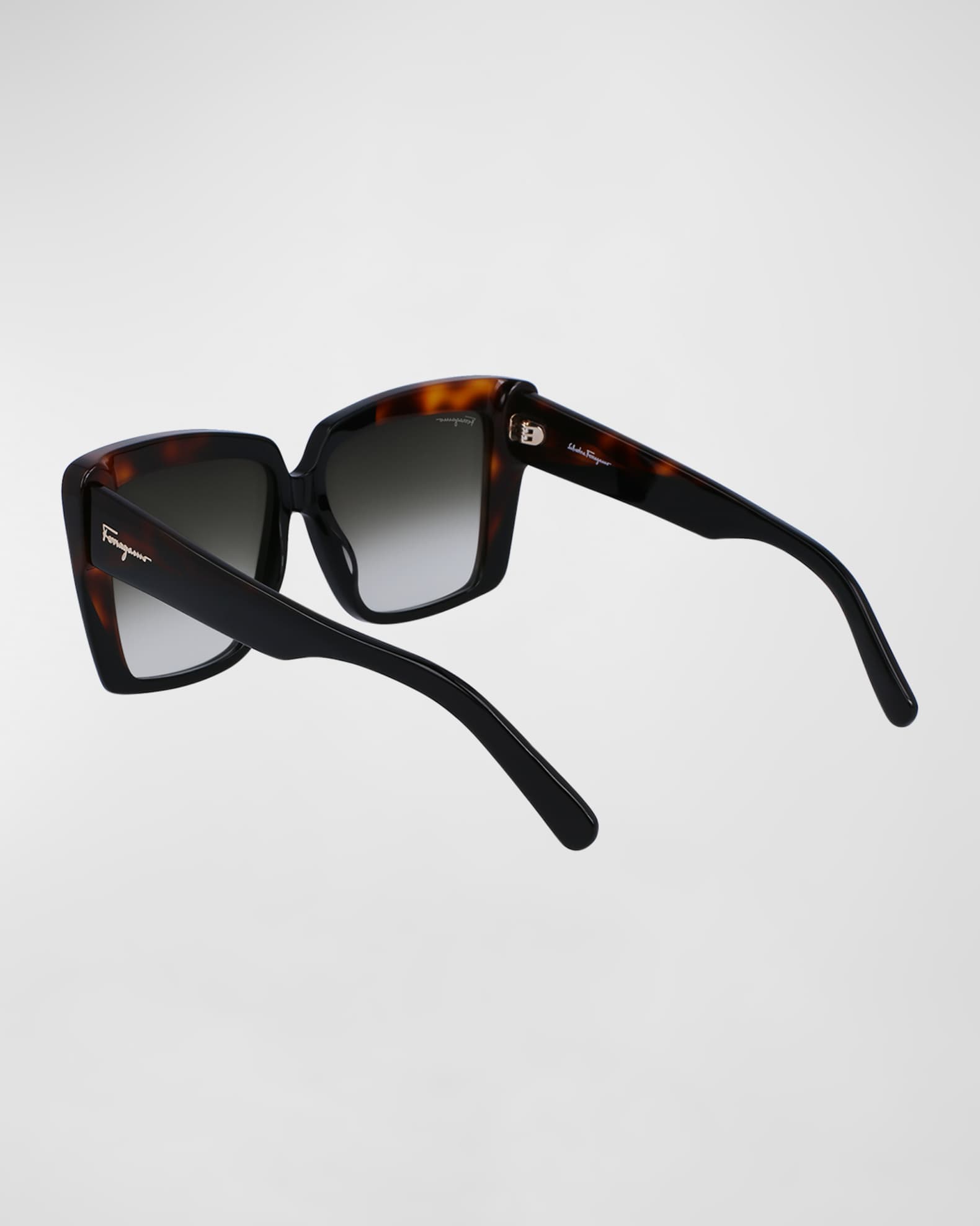 Ferragamo Black Acetate Sunglasses