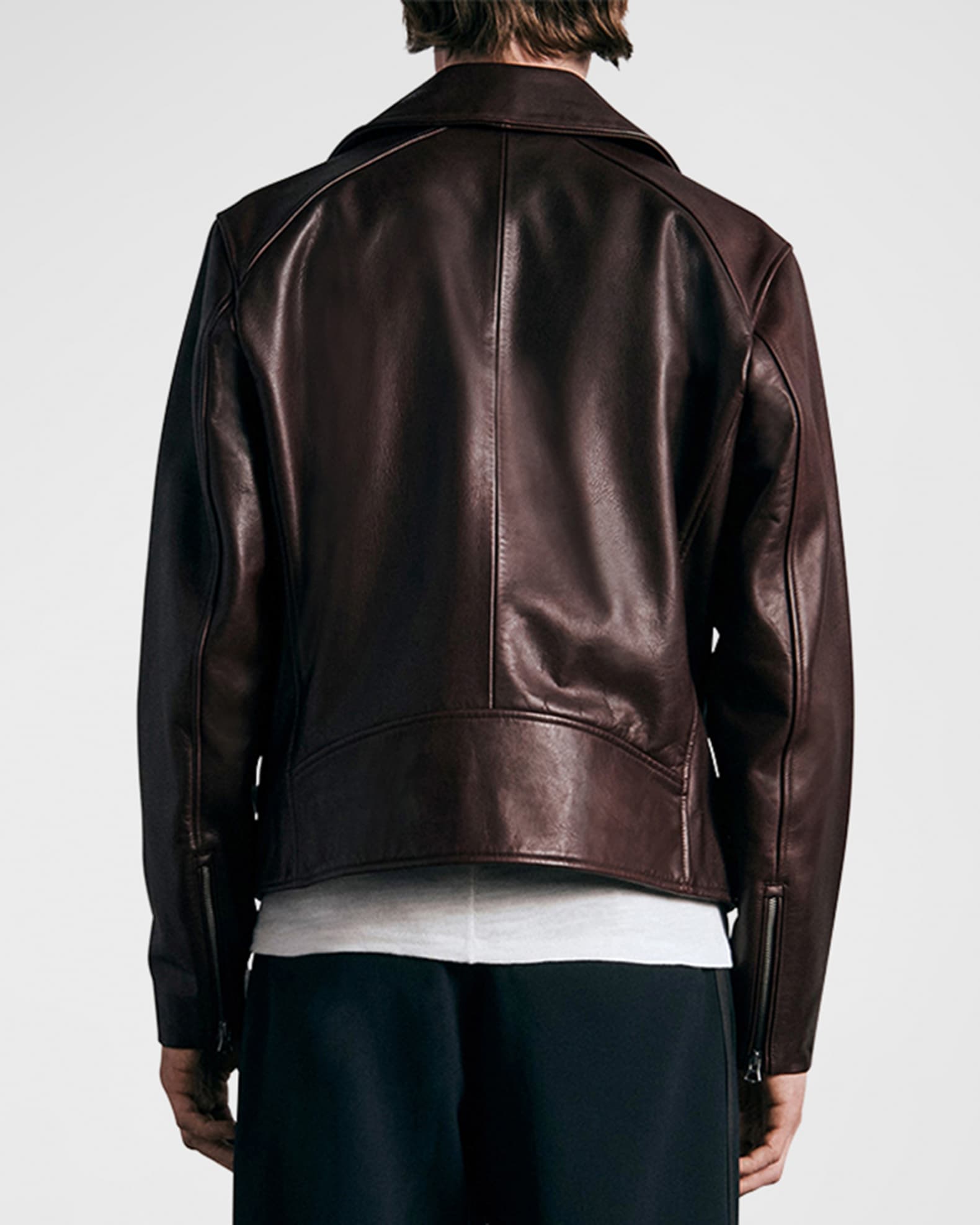 Rag & Bone Men's Buzz Leather Moto Jacket | Neiman Marcus
