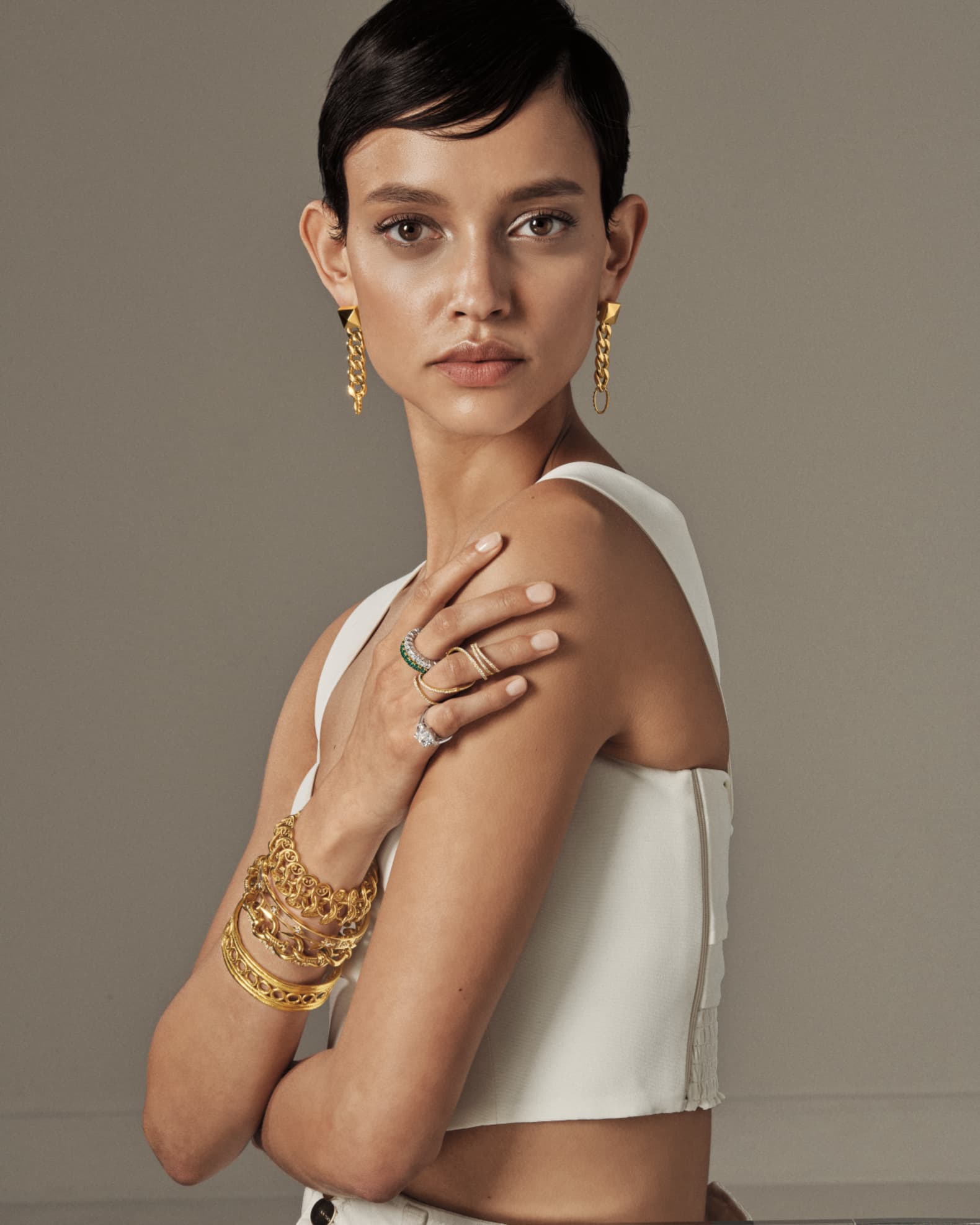 22K Yellow Gold Dentelliere Bracelet 1