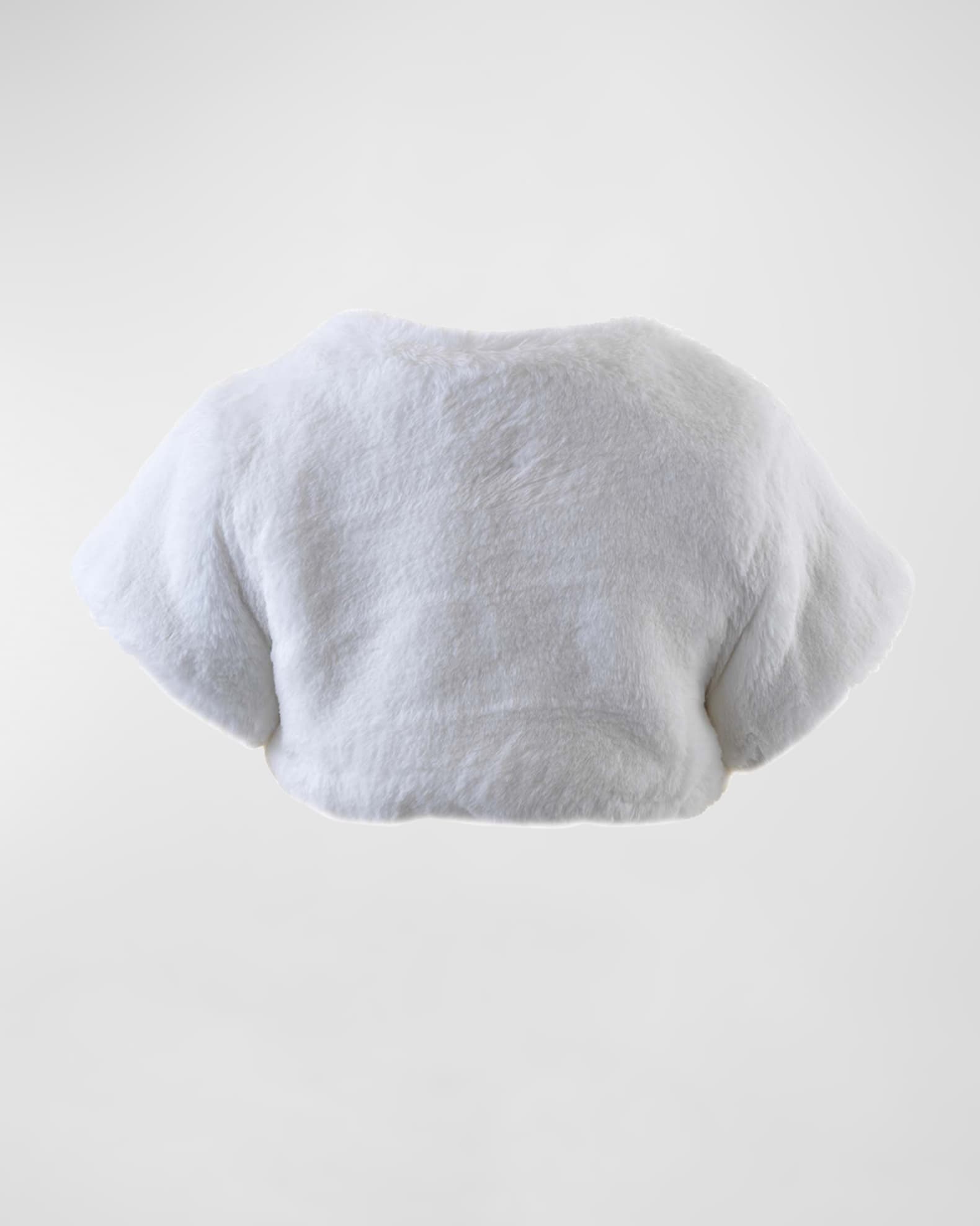 Girl's Diamante Faux Fur Bolero, Size 2-12 1