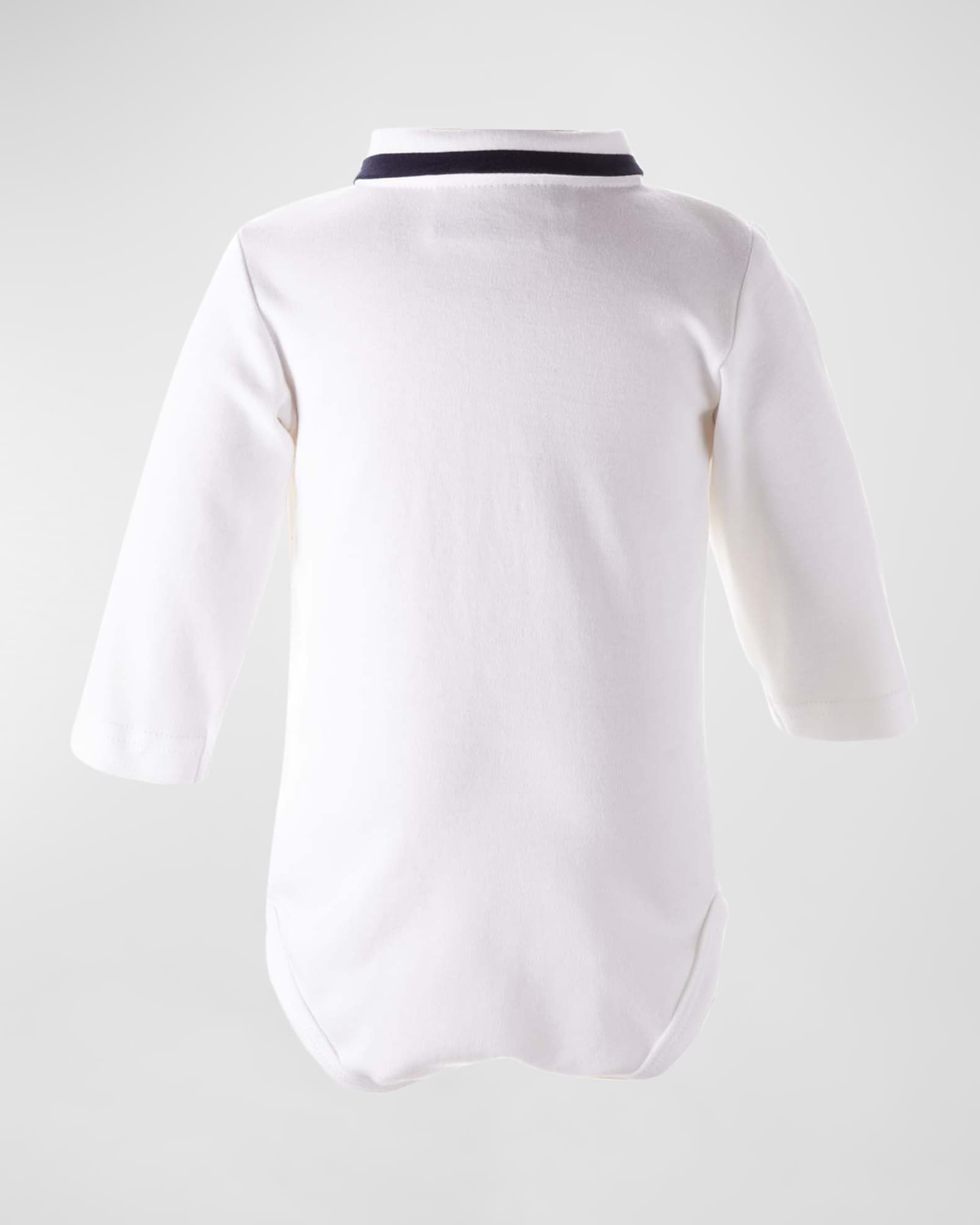 Boy's Long-Sleeve Cotton Bodysuit, Size 6M-24M 1
