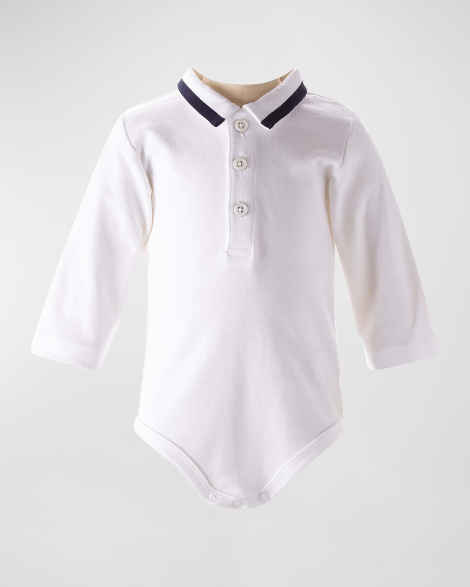 Boy's Long-Sleeve Cotton Bodysuit, Size 6M-24M 0