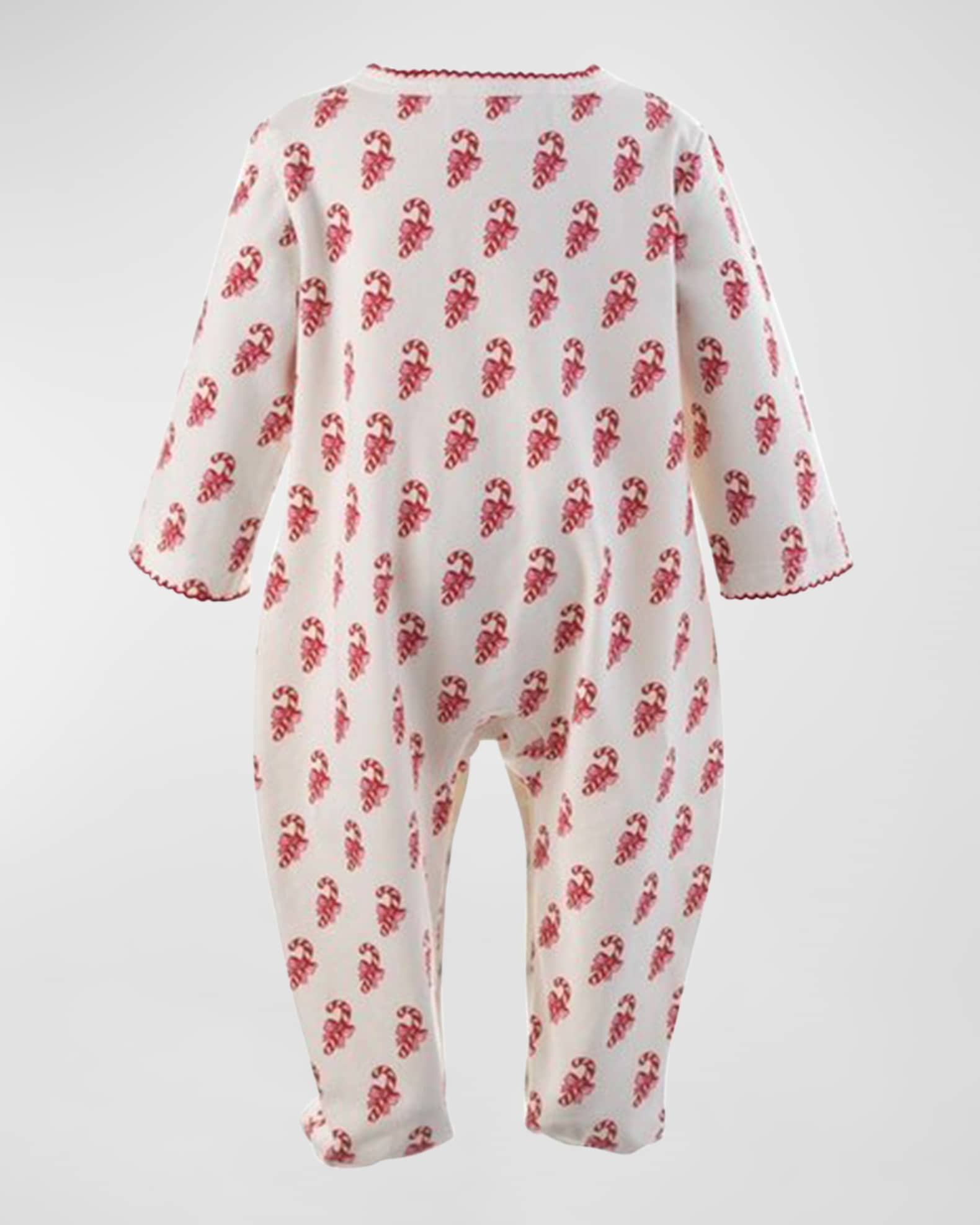 Girl's Candy Cane BabyGro Footie Pajamas, Size 1M-12M 1