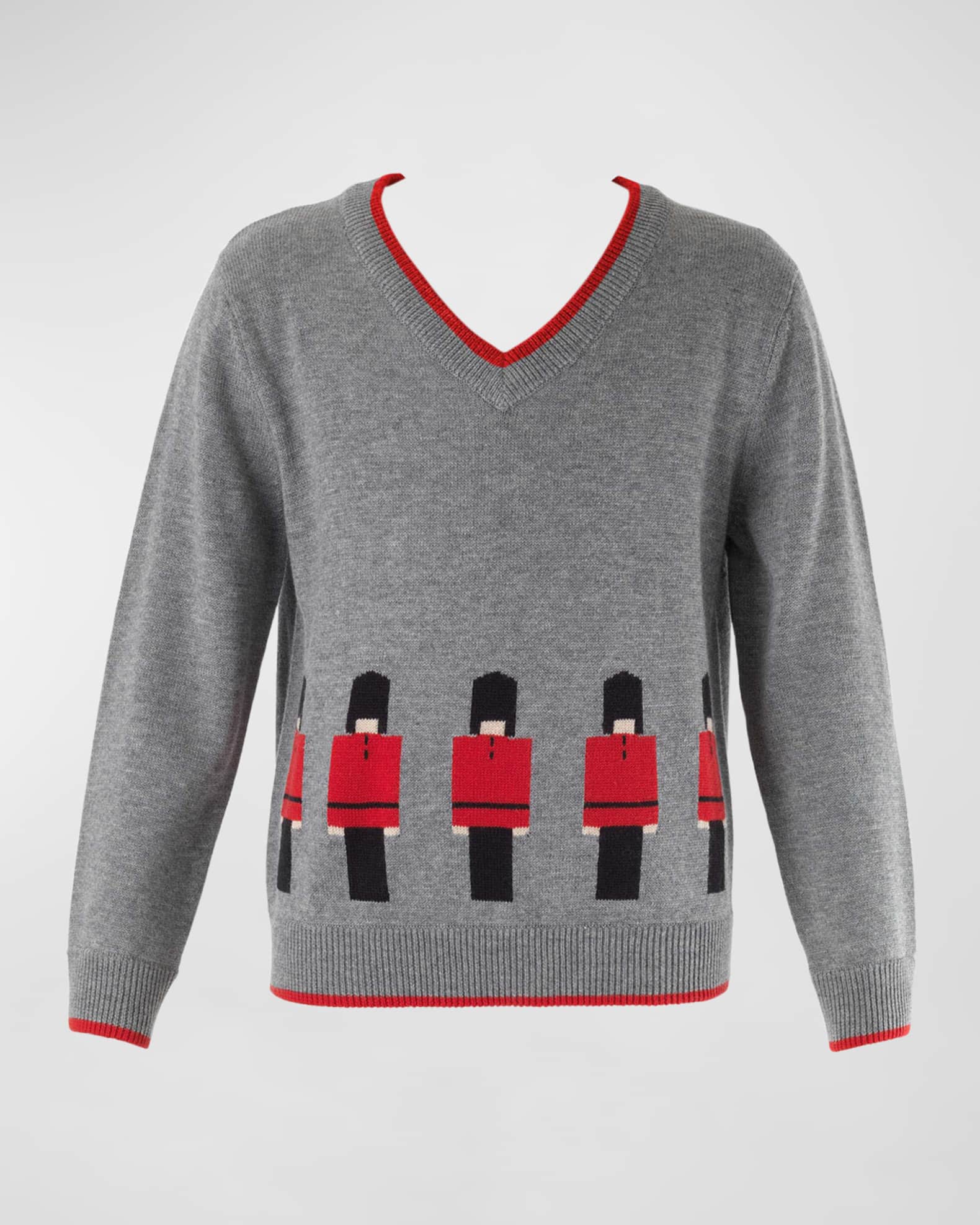 Boy's Royal Guards Intarsia Sweater, Size 2-10 0