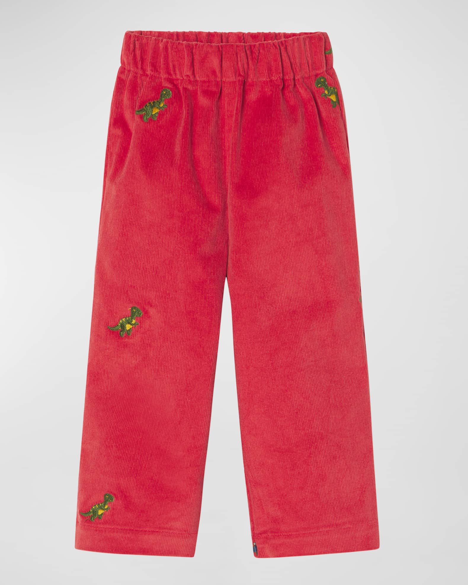 Classic Prep Childrenswear Boy's Myles Embroidered Dinosaur Corduroy