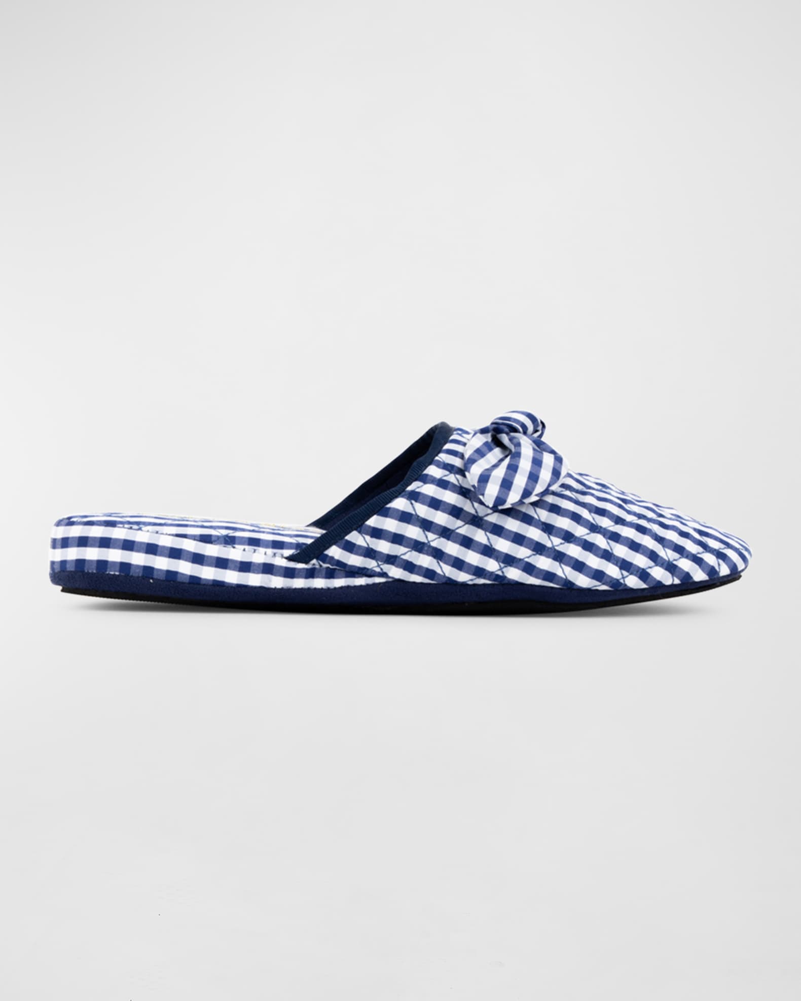 Patricia Green Zoe Gingham Check Slippers | Neiman Marcus