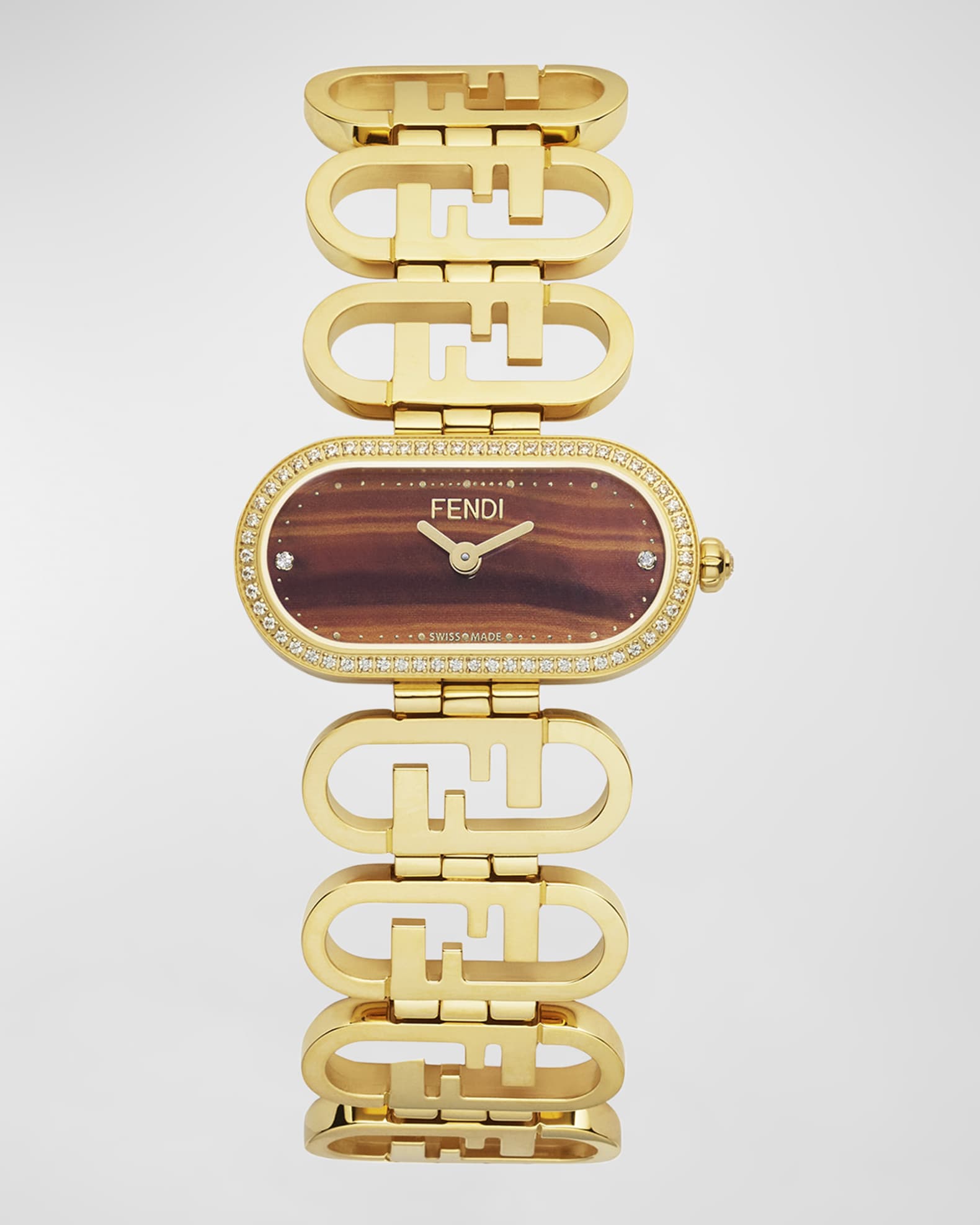 O'Lock Horizontal Oval Bracelet Watch with Diamonds 0