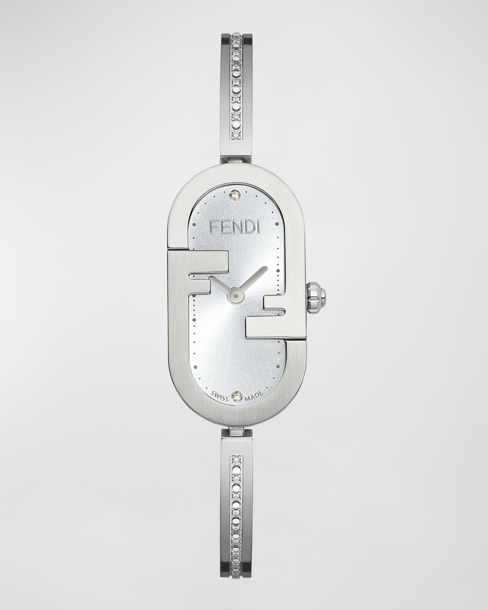O'Lock Vertical Oval Watch with Diamonds 0