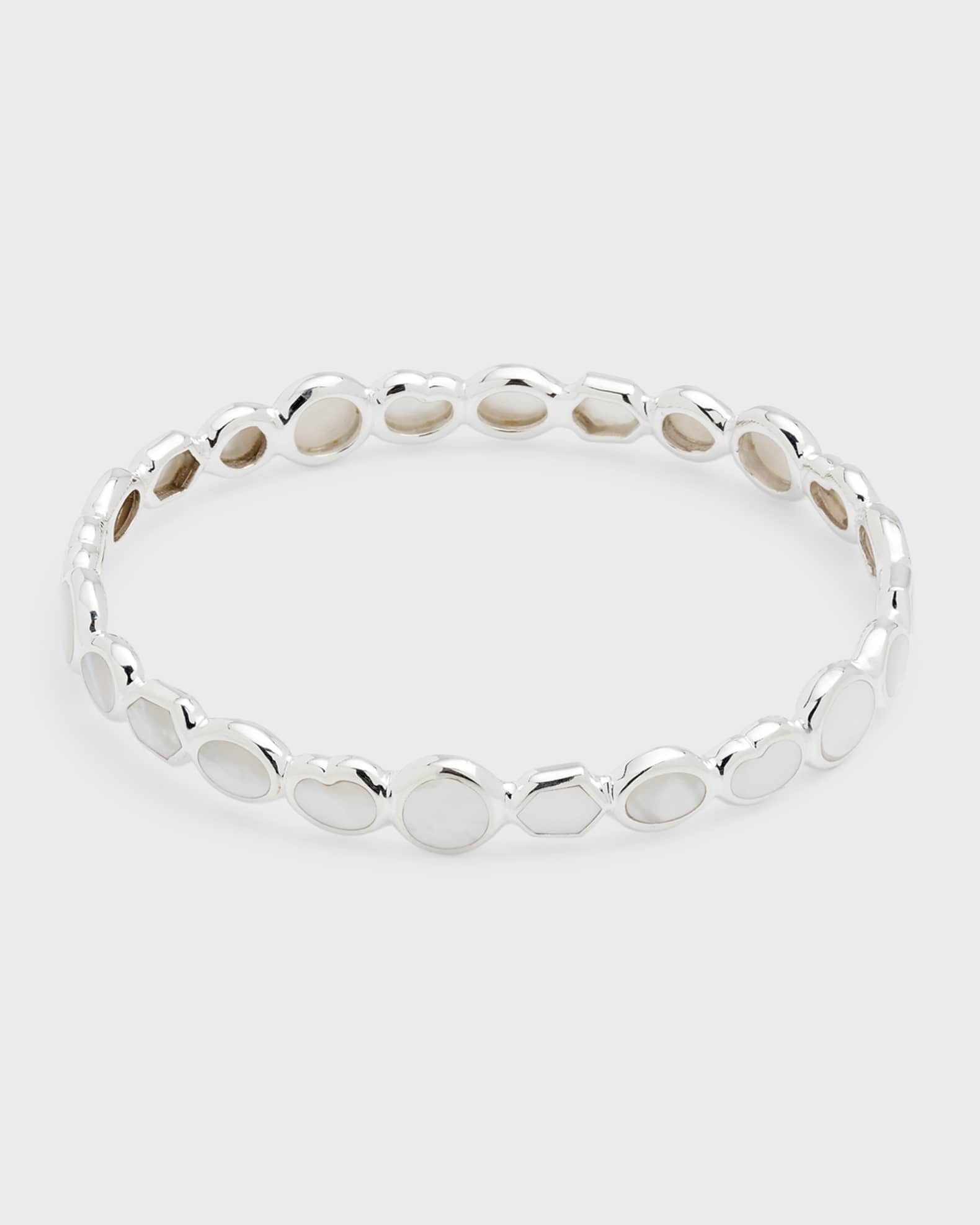 All-Over Stone Bangle in Sterling Silver 0