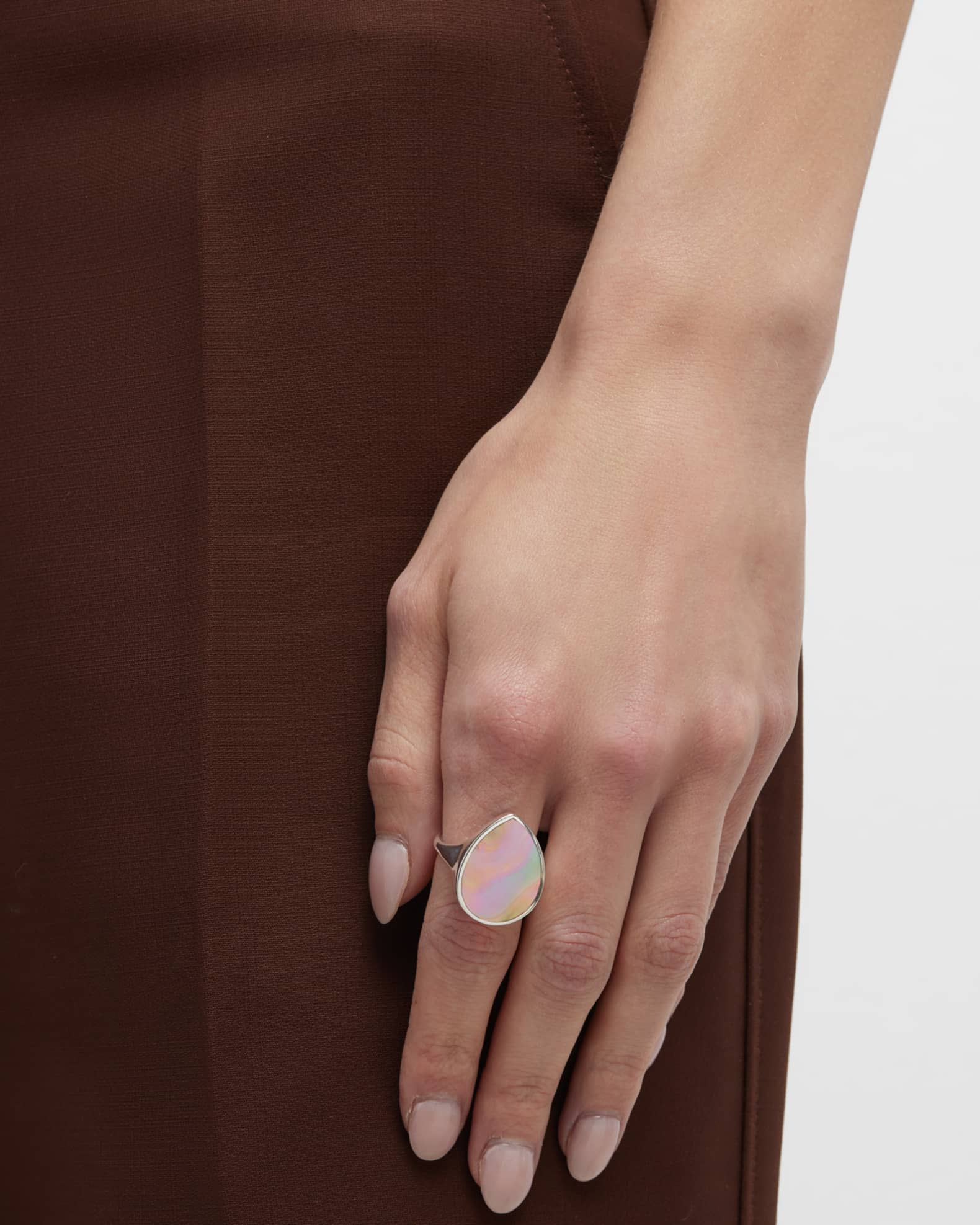 Ondine Sculptured Teardrop Cabochon Ring 1