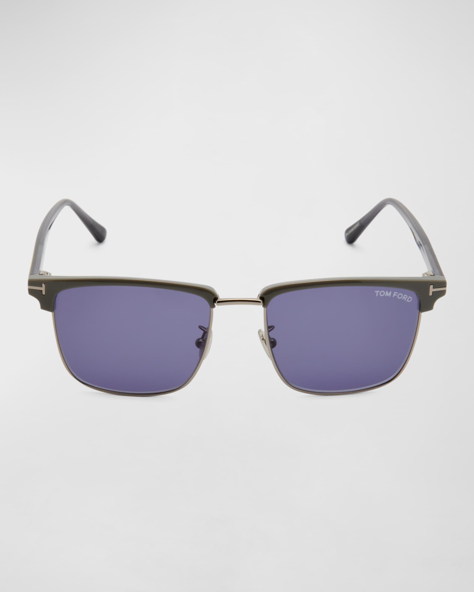 TOM FORD Men s FT0997 Hudson Half Rim Square Sunglasses Neiman Marcus