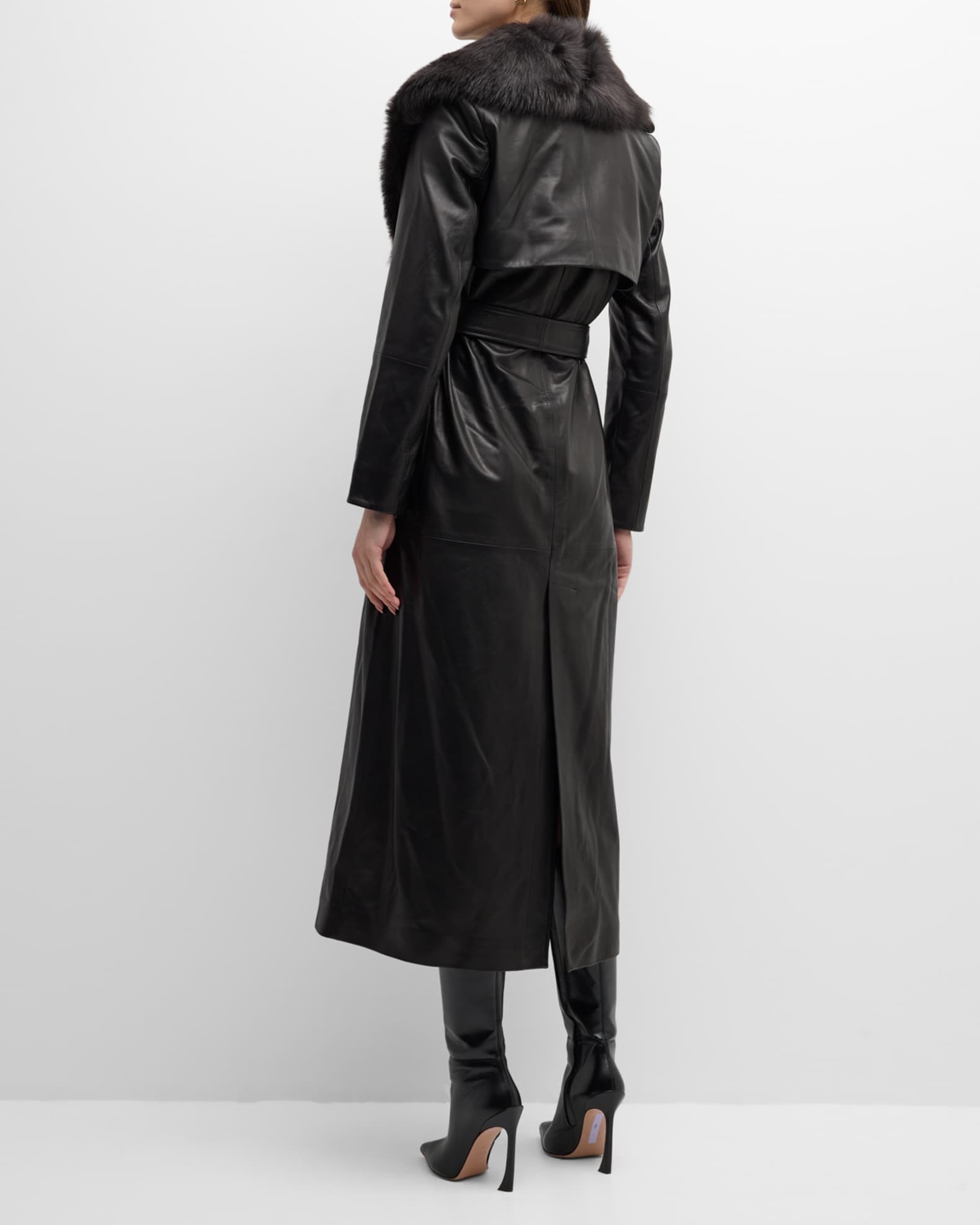 Louis Vuitton Black Cotton Detachable Sleeve Detail Belted Trench
