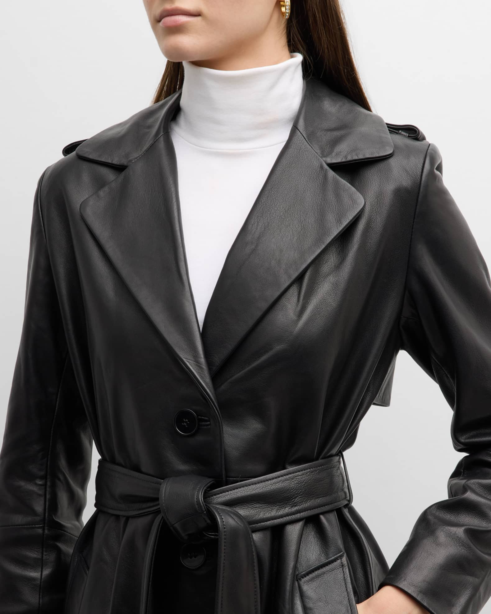 Long belted trench coat for women | Eleanor