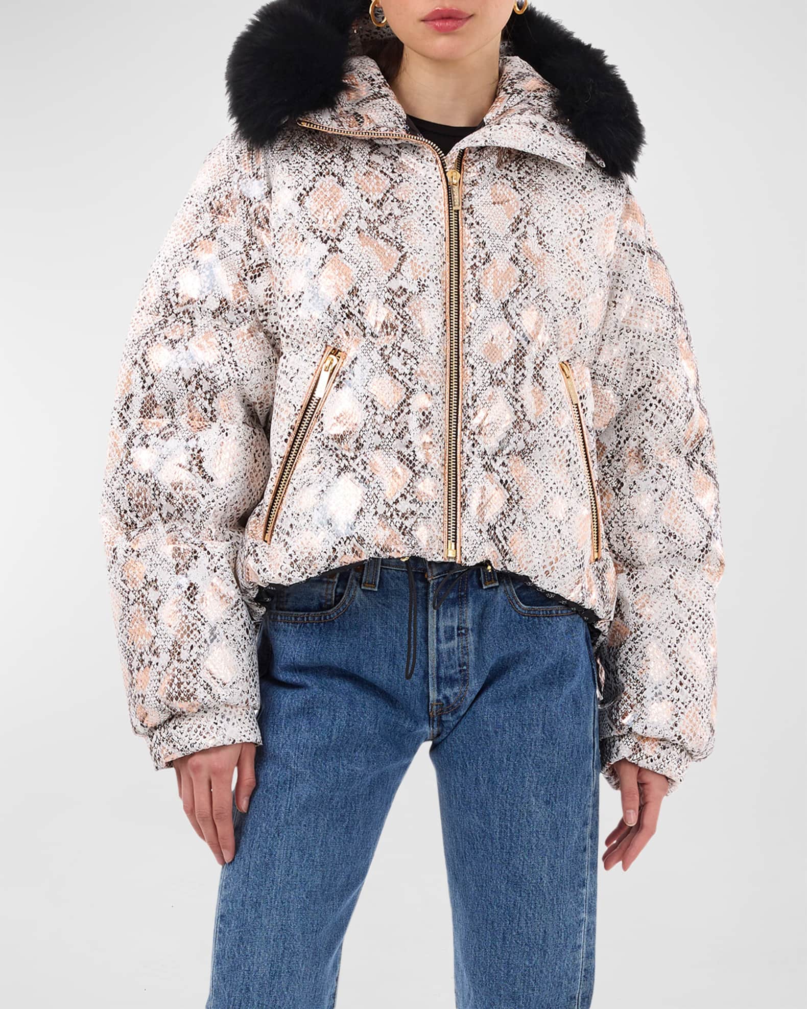 Apres-Ski Jacket w/ Detachable Lamb Shearling Trim 1
