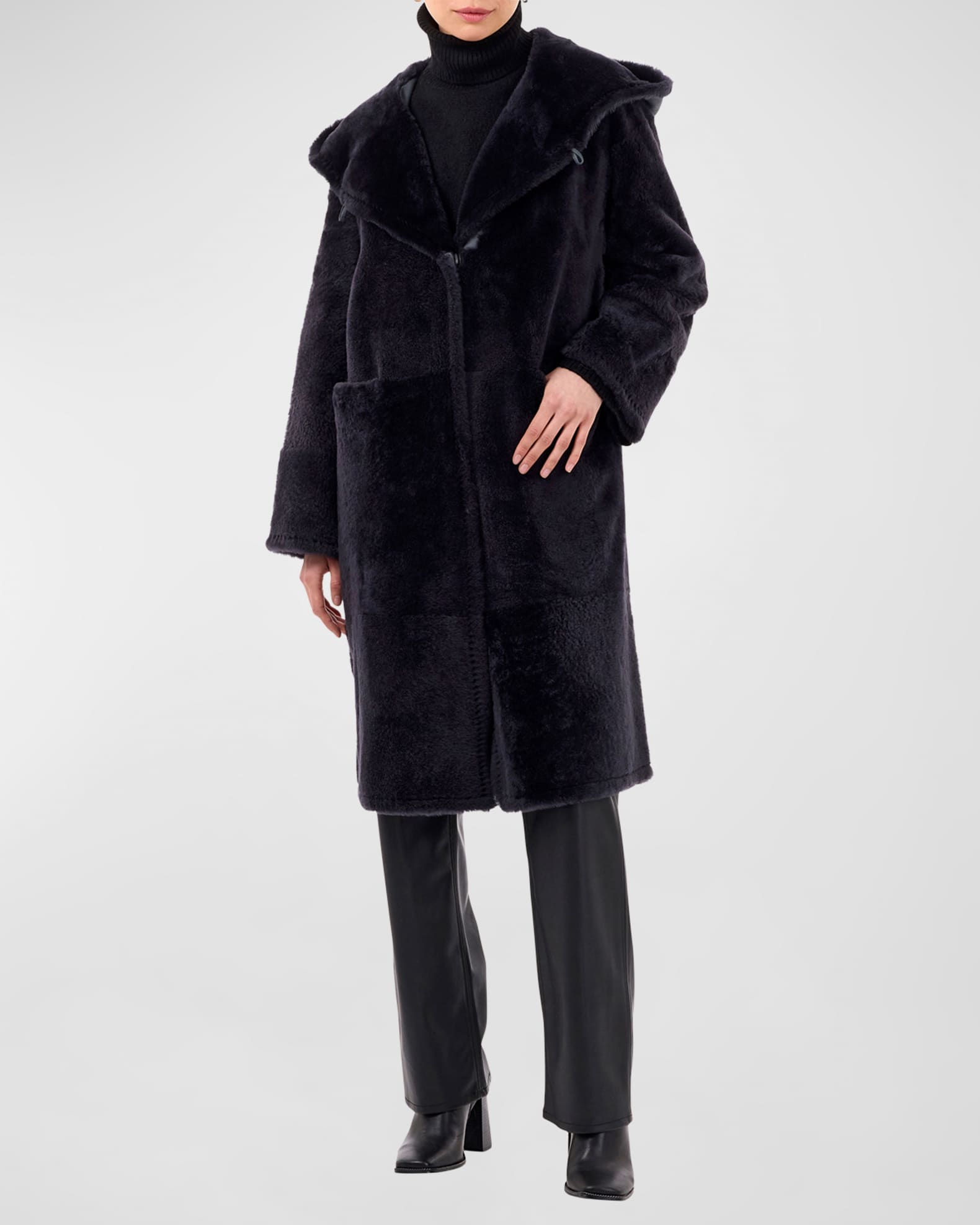 Reversible Lamb Shearling Parka Jacket 0