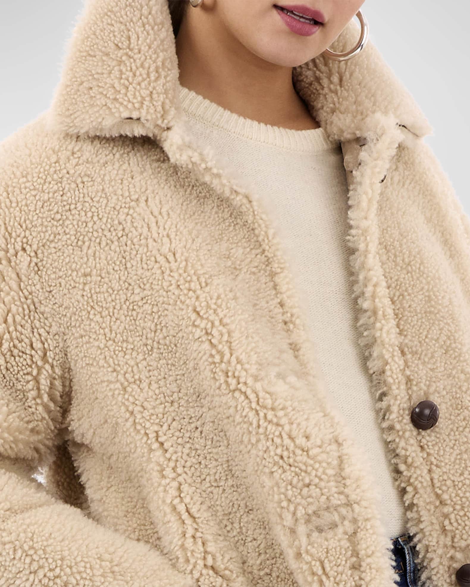 Gorski Reversible Lamb Shearling Jacket | Neiman Marcus