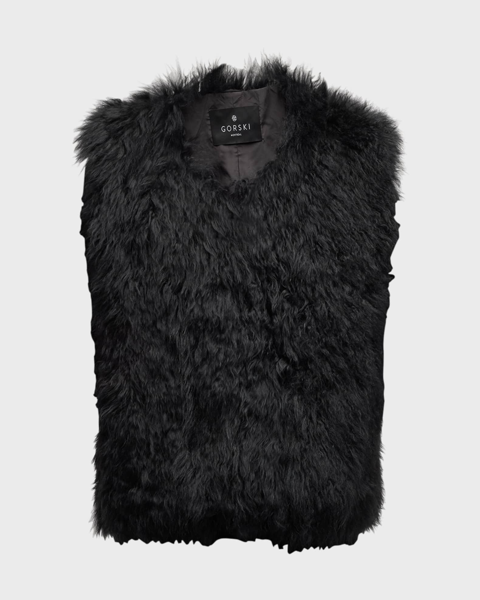 Cashmere Goat Fur Collarless Vest 0