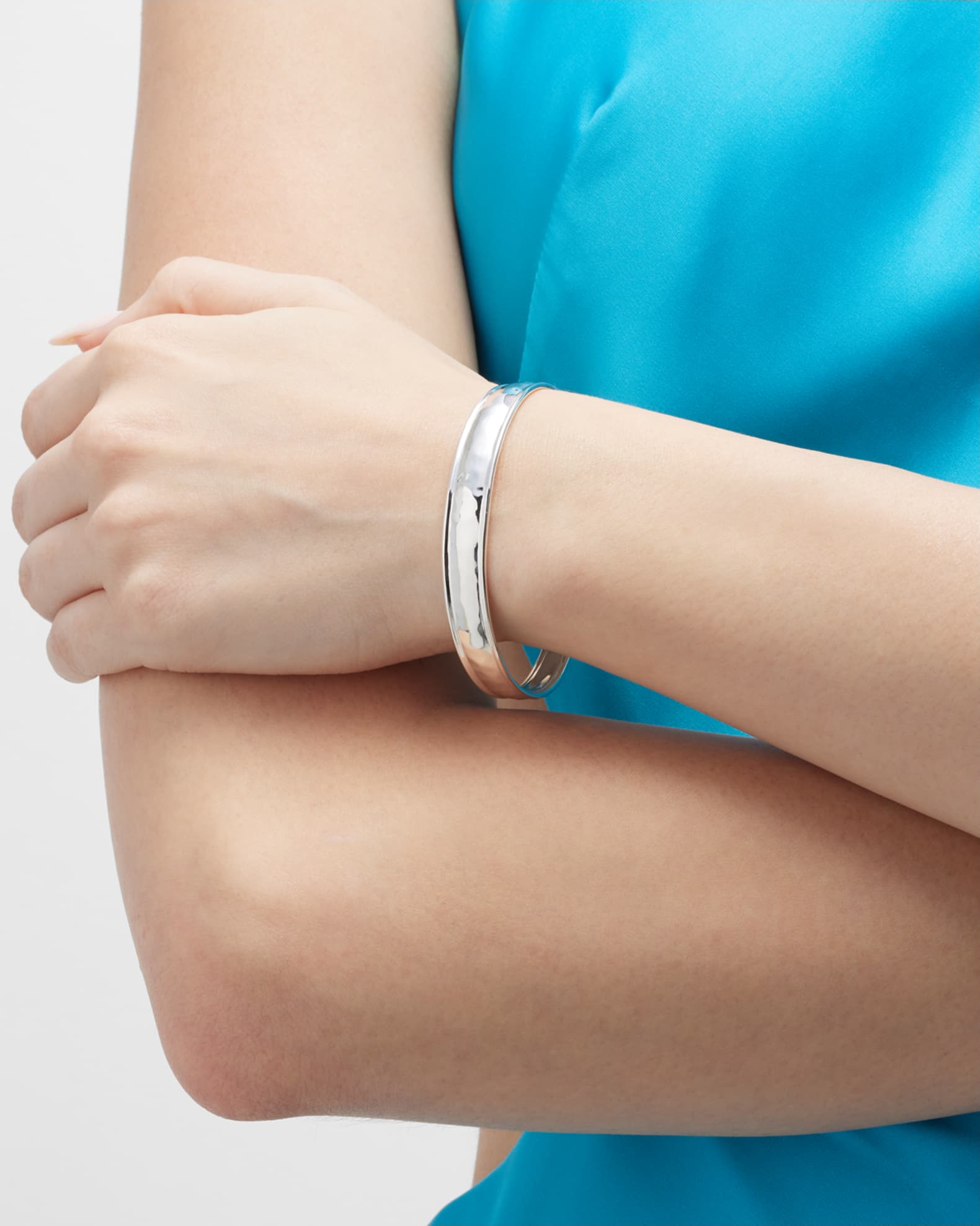 Thin Goddess Tapered Cuff in Sterling Silver 1