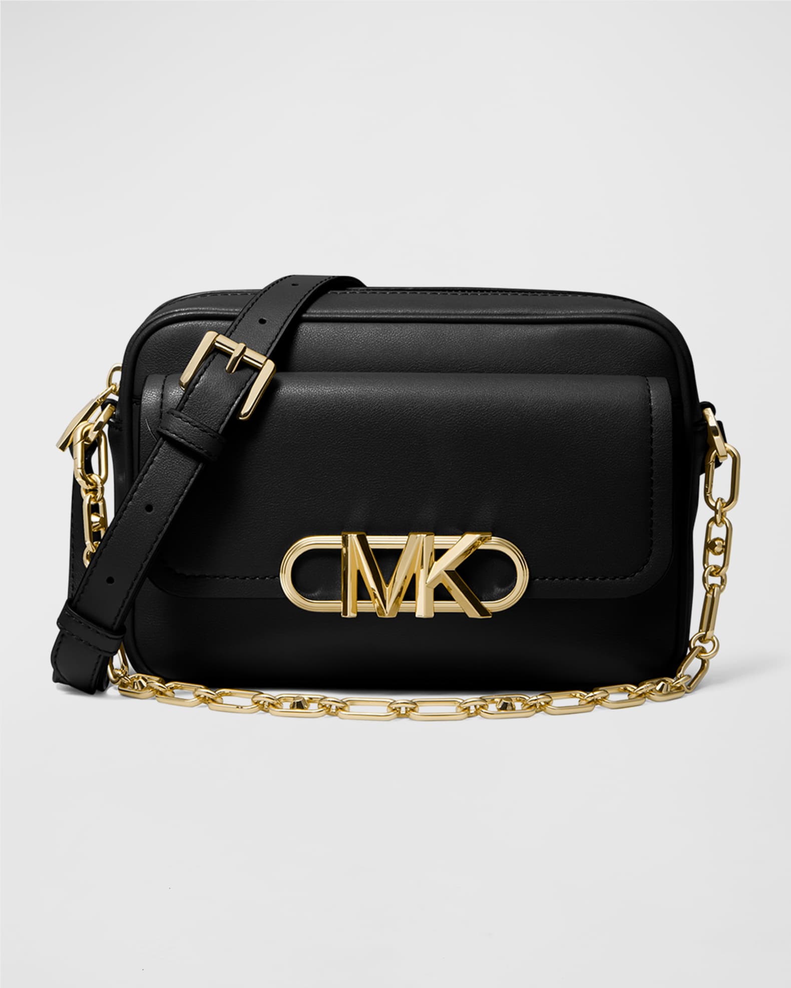 Parker Swag Leather Camera Crossbody Bag