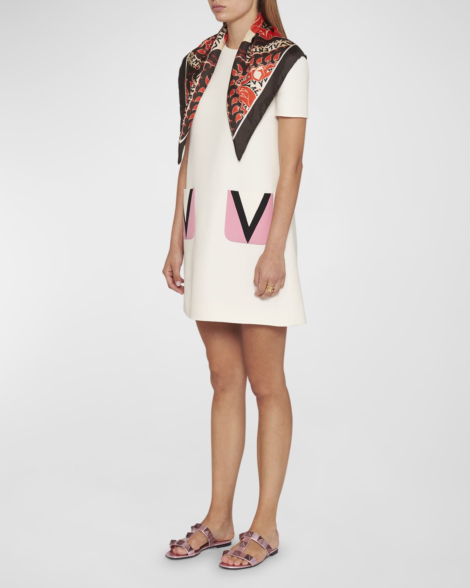 Valentino Garavani Multicolor Silk Scarf