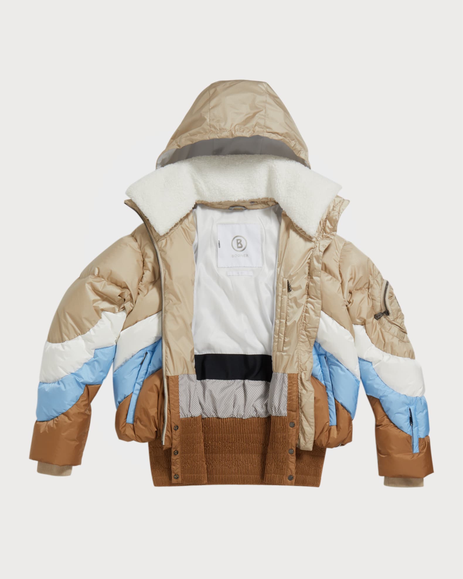Bogner Vanja Colorblock Puffer Jacket | Neiman Marcus