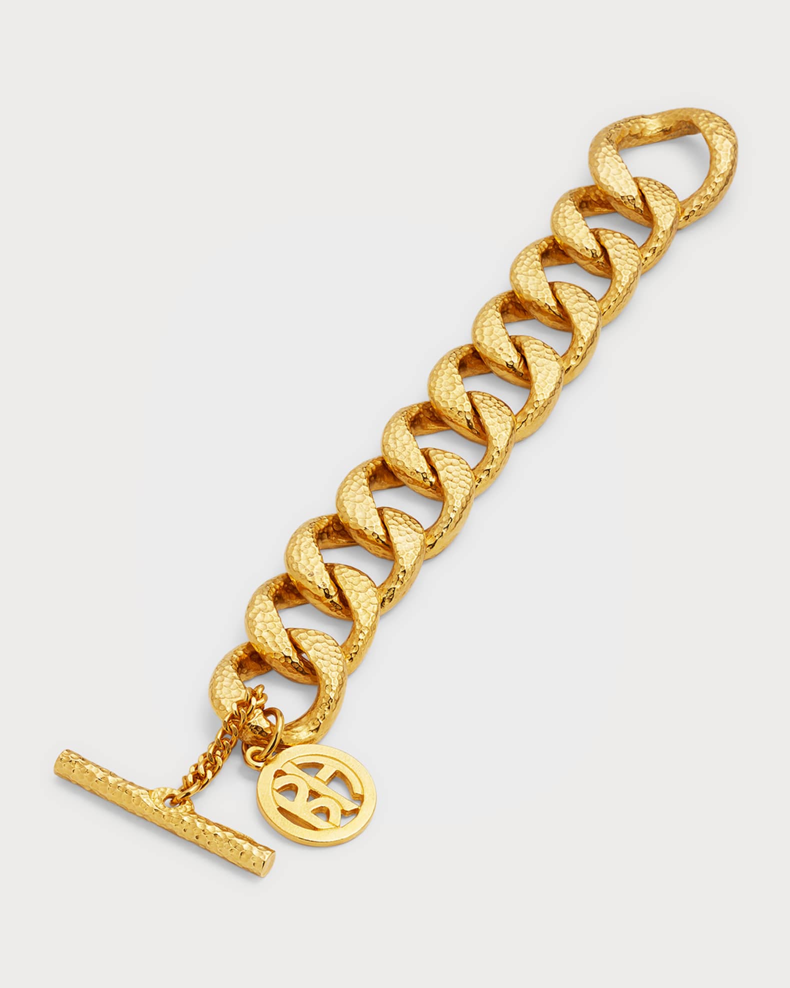 Ben Amun ゴールドチェーンブレスレット Ben-Amun Gold Hammered Chain Bracelet | Neiman Marcus