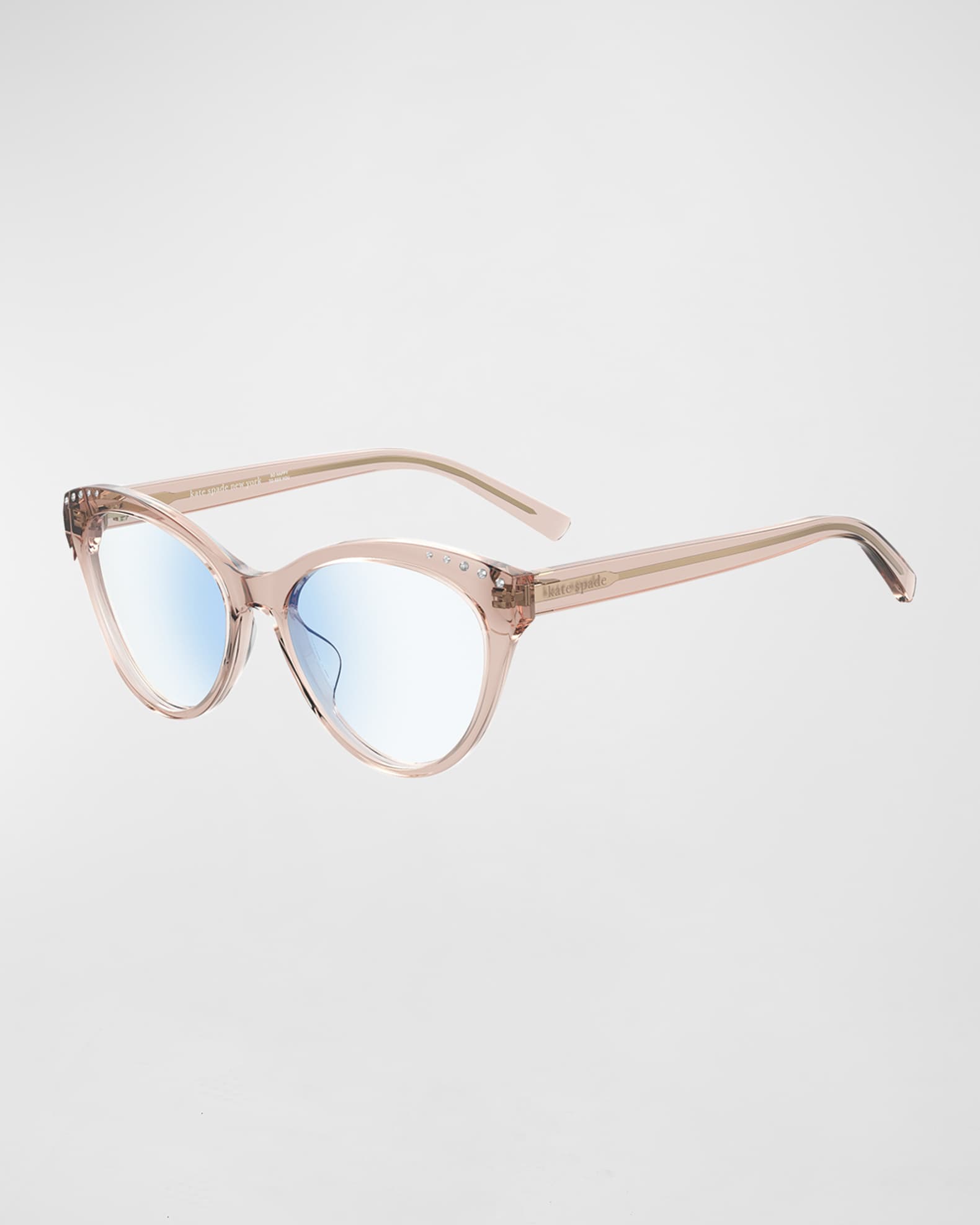 kate spade new york xara blue light blocking plastic cat-eye glasses