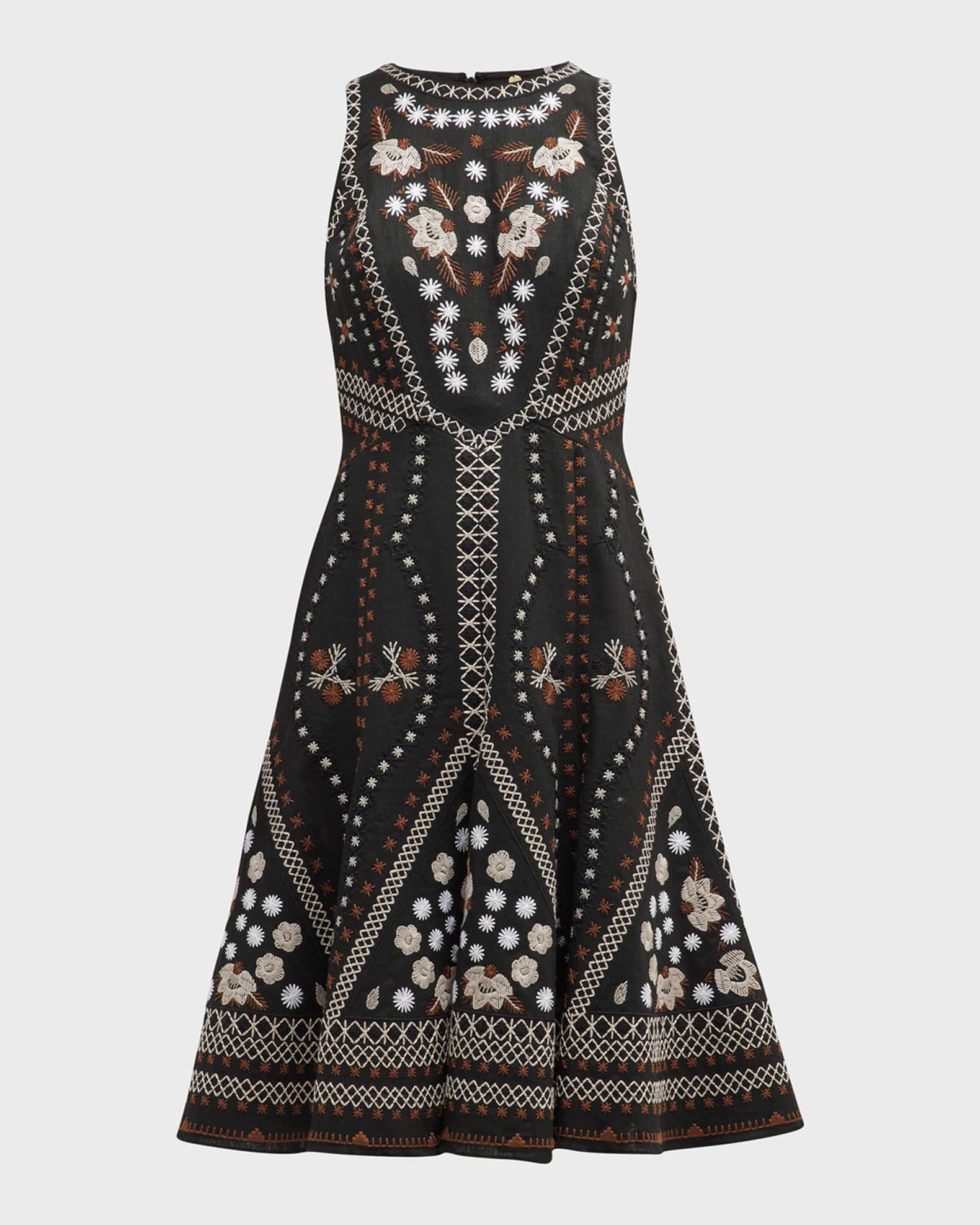 Kobi Halperin Starr Embroidered Short Dress | Neiman Marcus