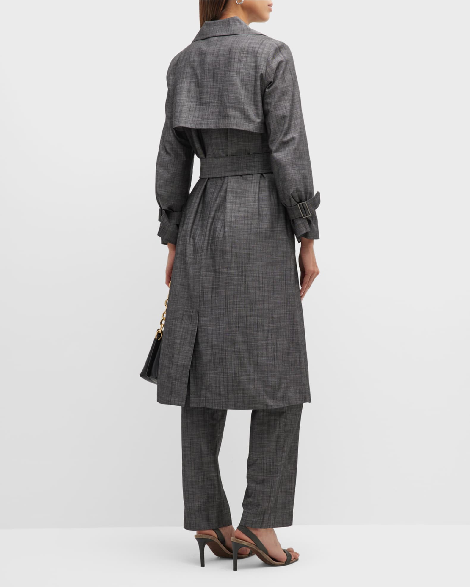 生まれのブランドで Blanc YM SILK Coat Military BLACK WATCH WRAP