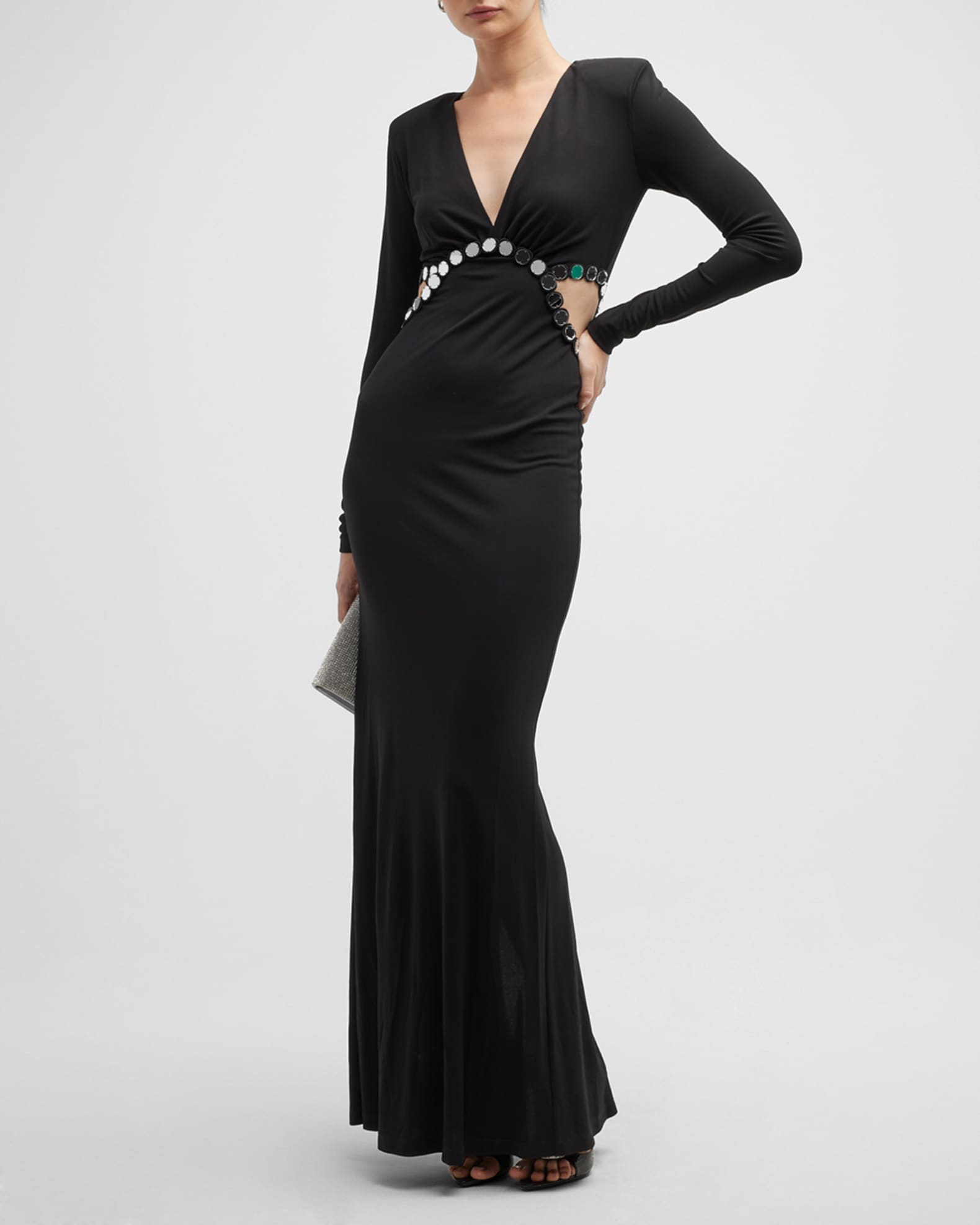 Ramy Brook Brooks Cutout Sequin-Embellished Gown | Neiman Marcus