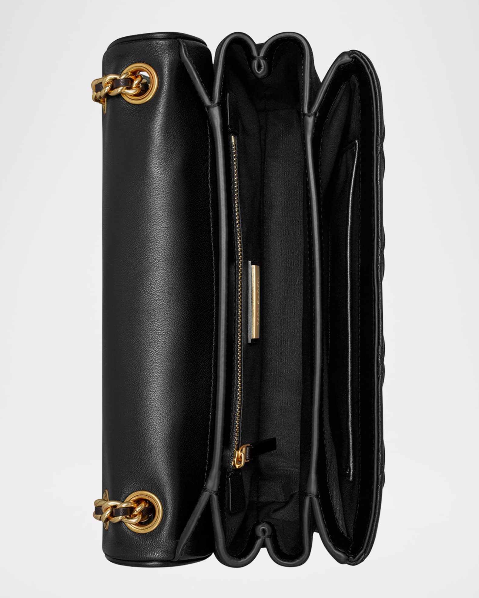 Tory Burch Fleming Woven Lambskin Convertible Shoulder Bag Neiman Marcus