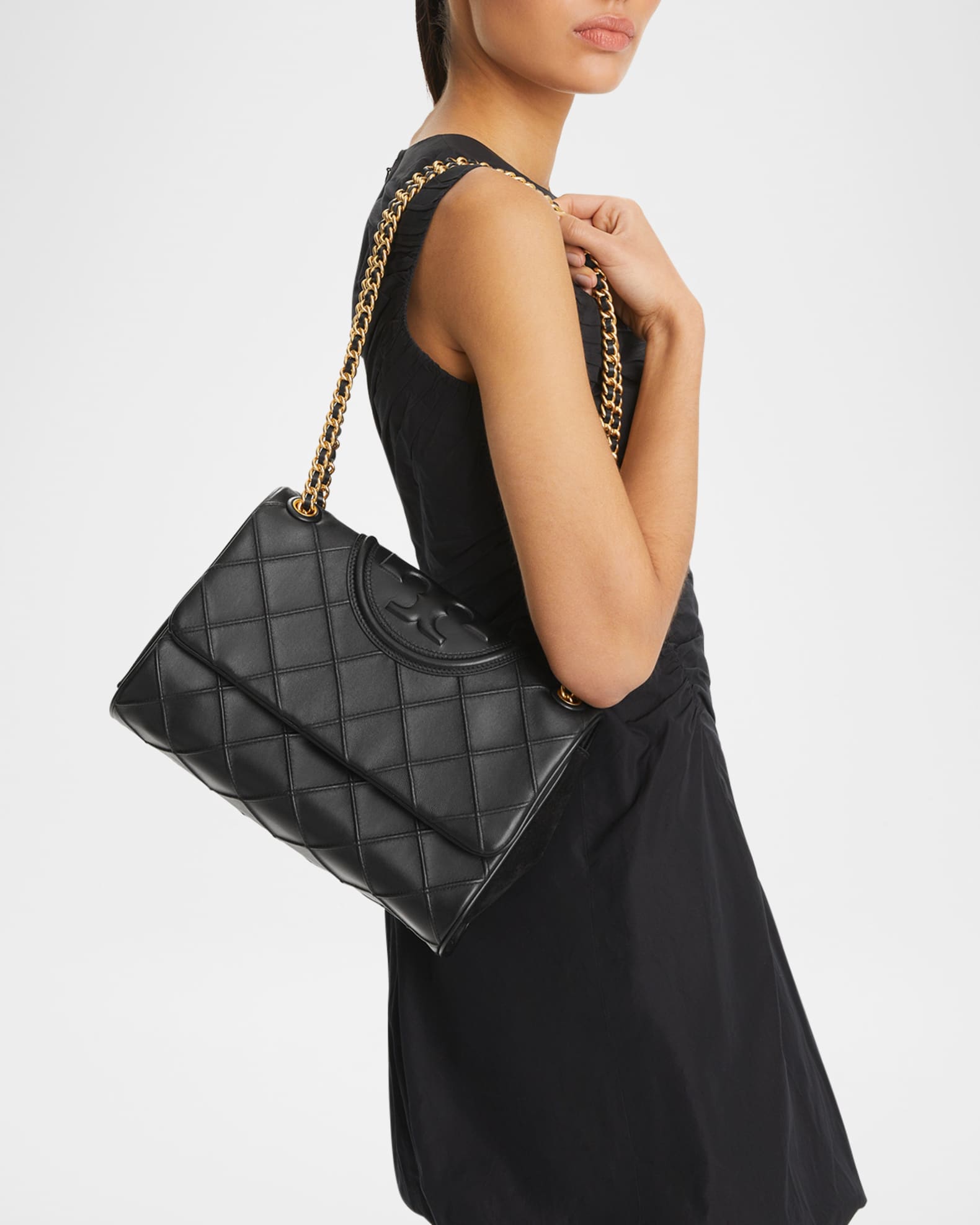 Fleming Woven Lambskin Convertible Shoulder Bag